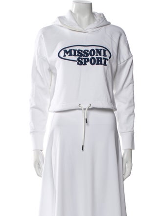 Missoni Sport Graphic Print Mock Neck Crop Top