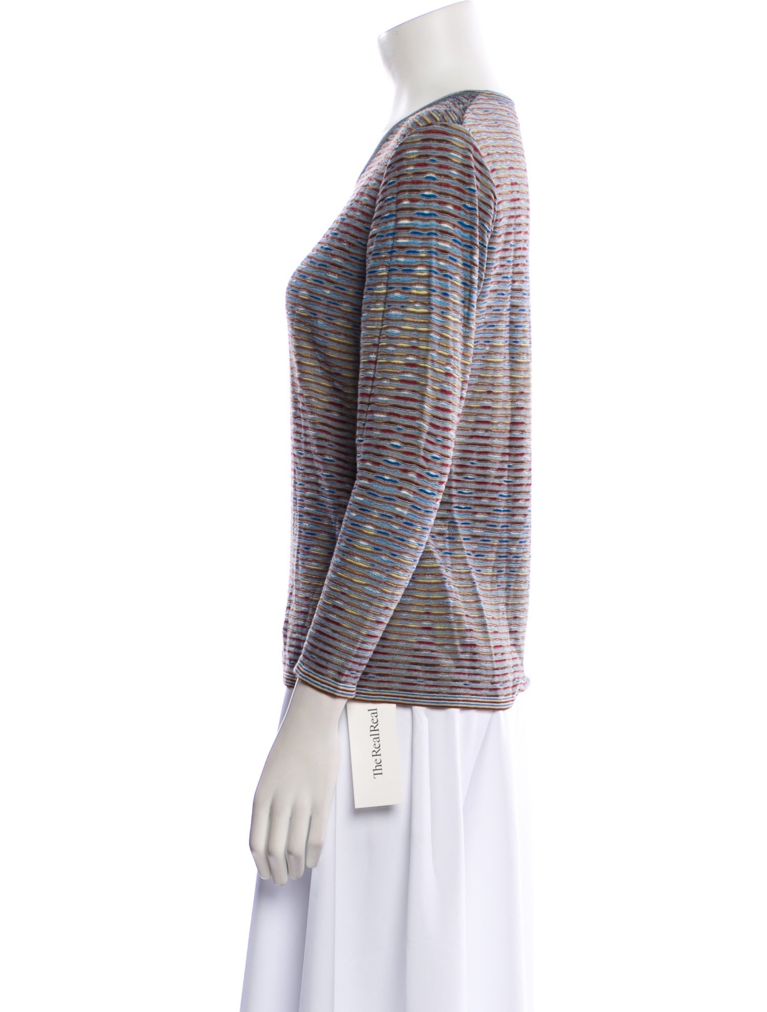Missoni Sport Striped Scoop Neck Sweater