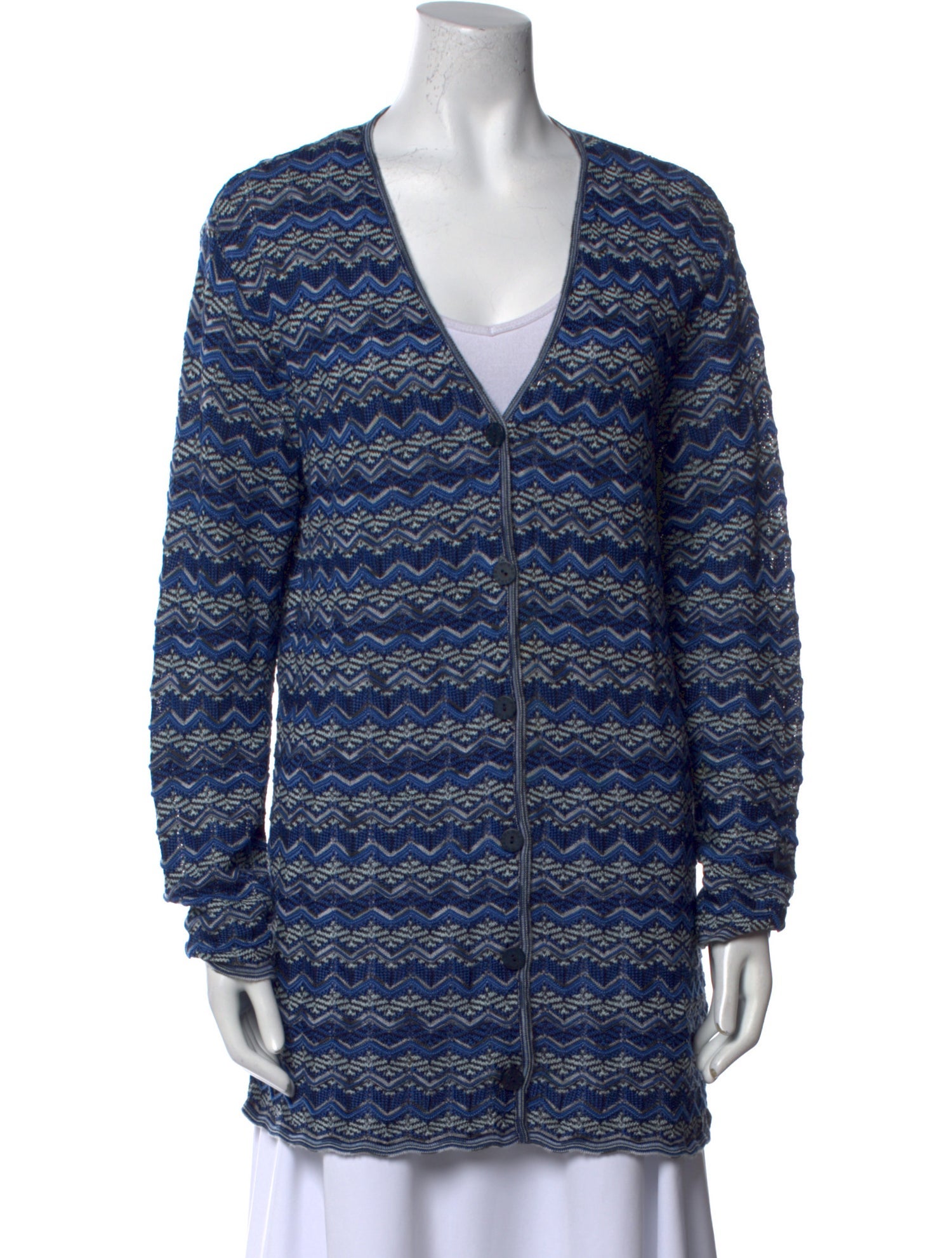 Missoni Sport Striped V-Neck Sweater