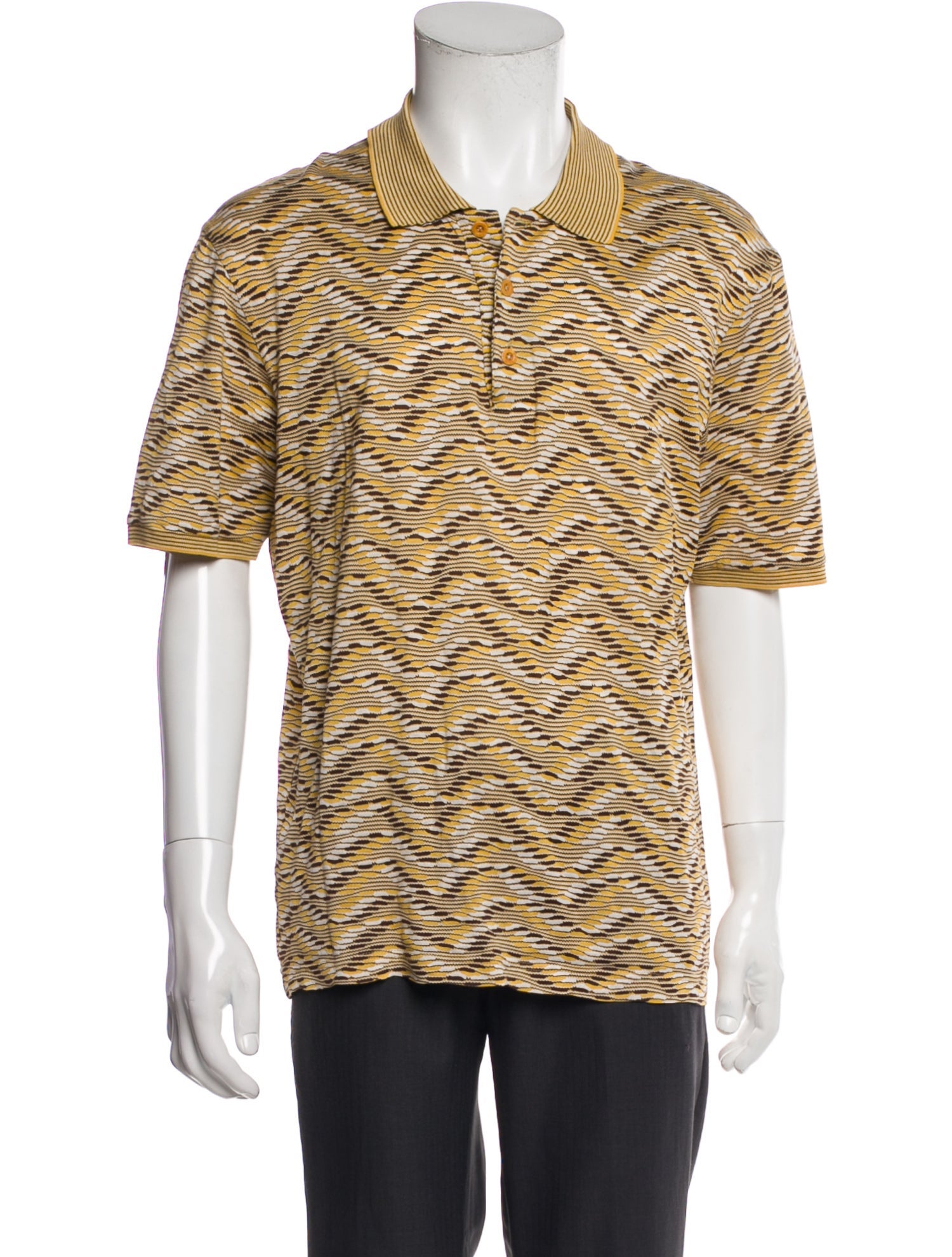 Missoni Sport Printed Collar Polo Shirt