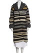 Missoni Sport Wool Striped Faux Fur Coat