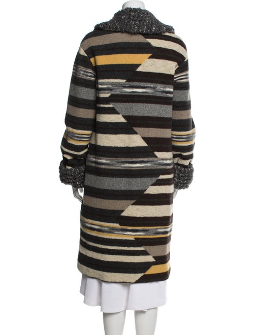 Missoni Sport Wool Striped Faux Fur Coat