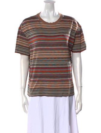 Missoni Sport Striped Crew Neck T-Shirt