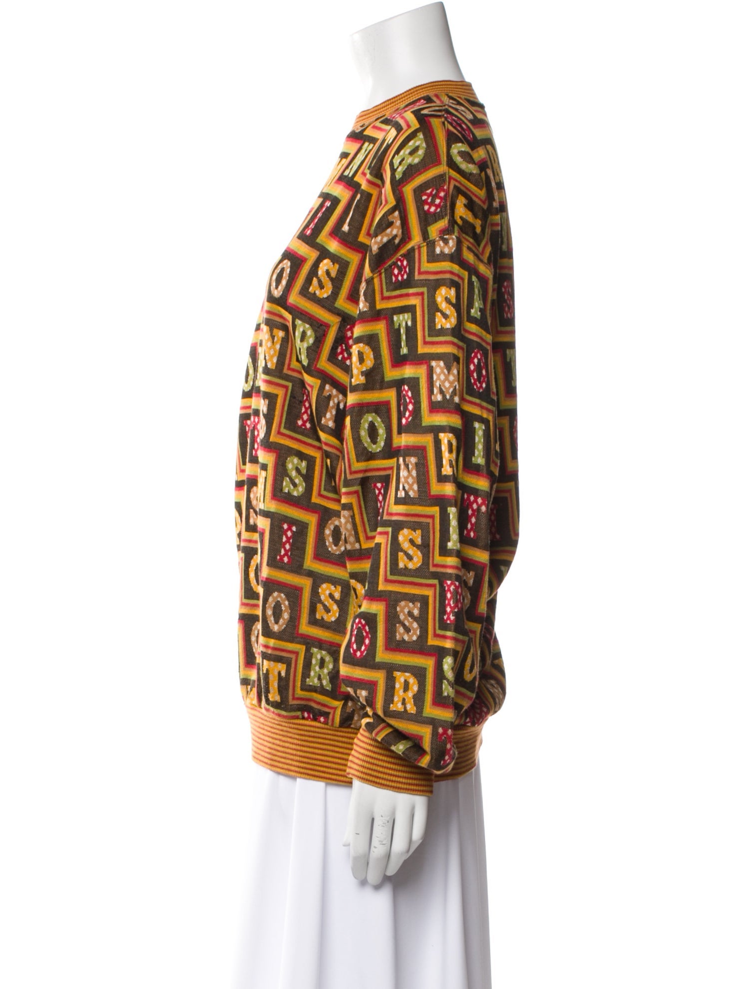 Missoni Sport Printed Mock Neck Sweatshirt