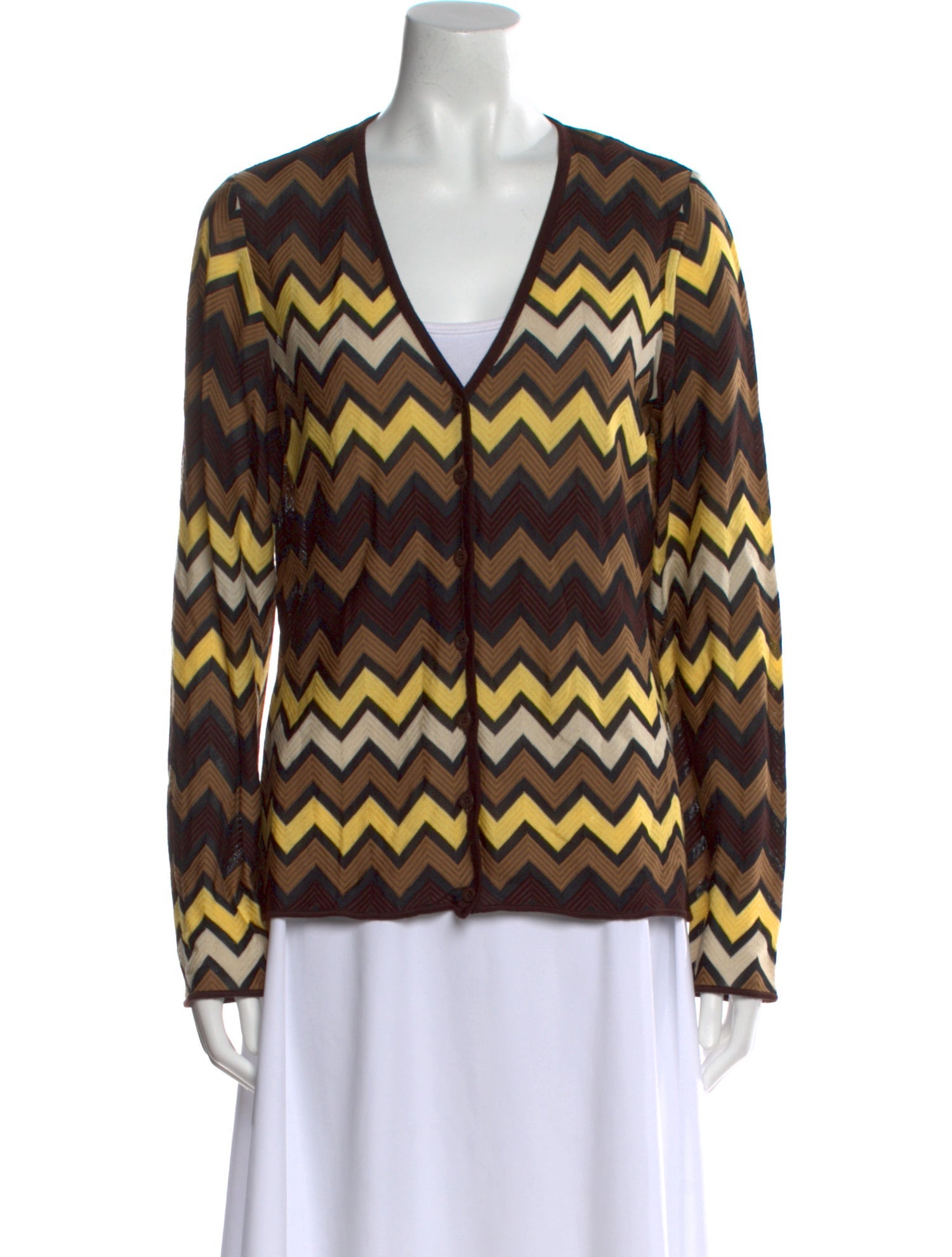 Missoni Sport Printed V-Neck Sweater