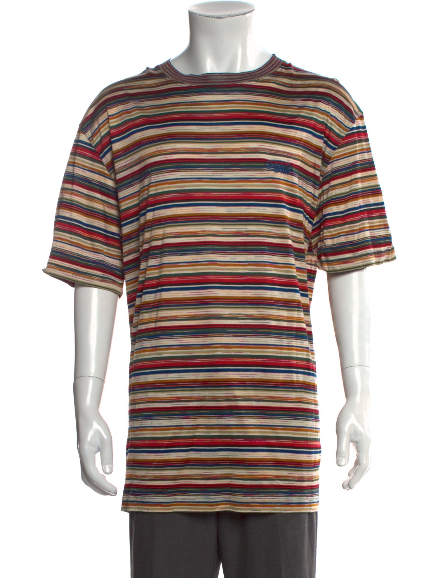 Missoni Sport Striped Crew Neck T-Shirt