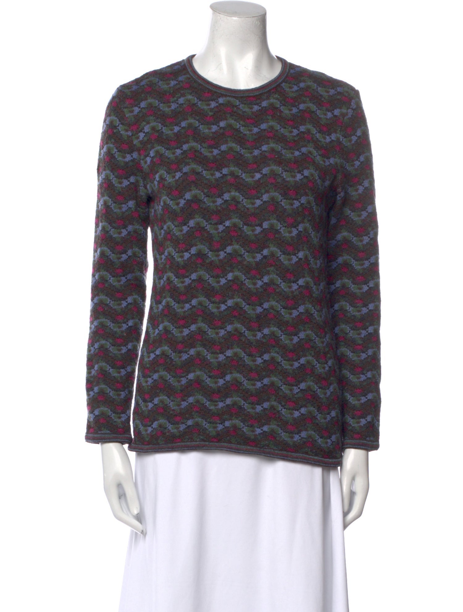 Missoni Sport Printed Crew Neck Sweater