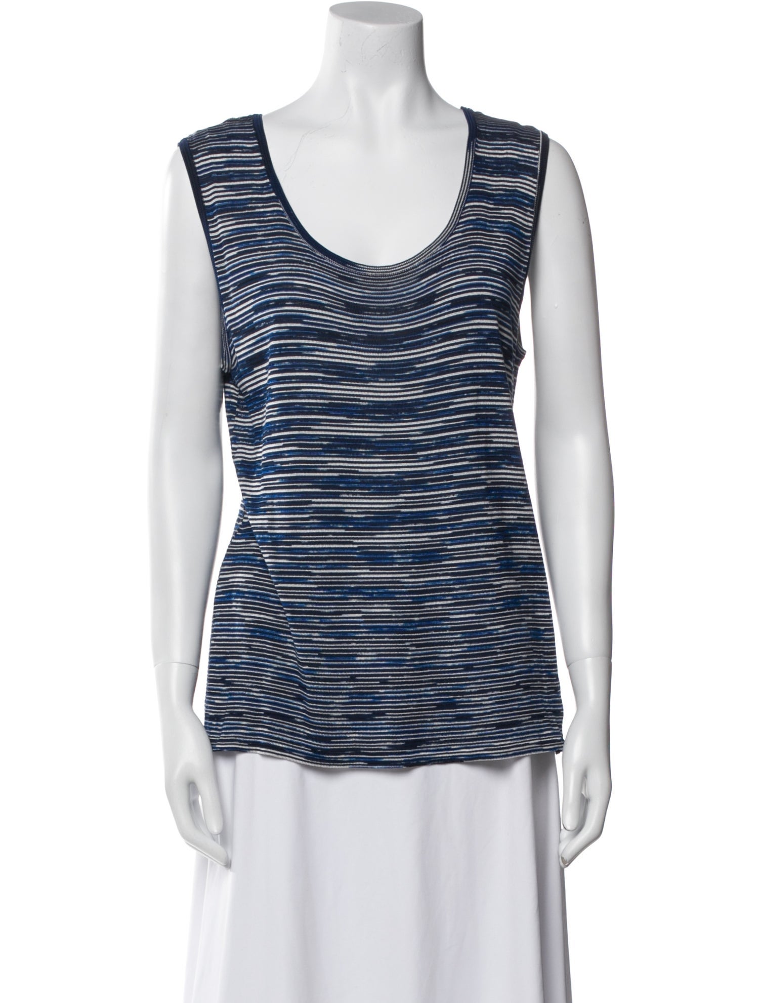 Missoni Sport Striped Scoop Neck Top
