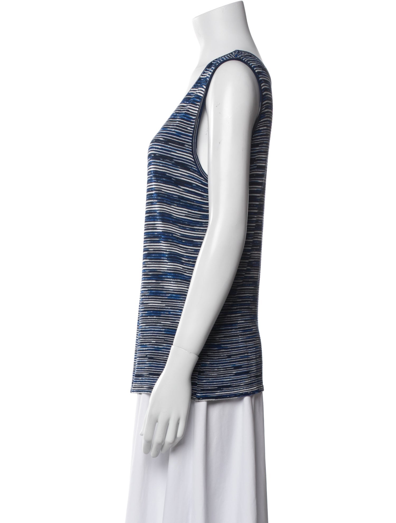Missoni Sport Striped Scoop Neck Top