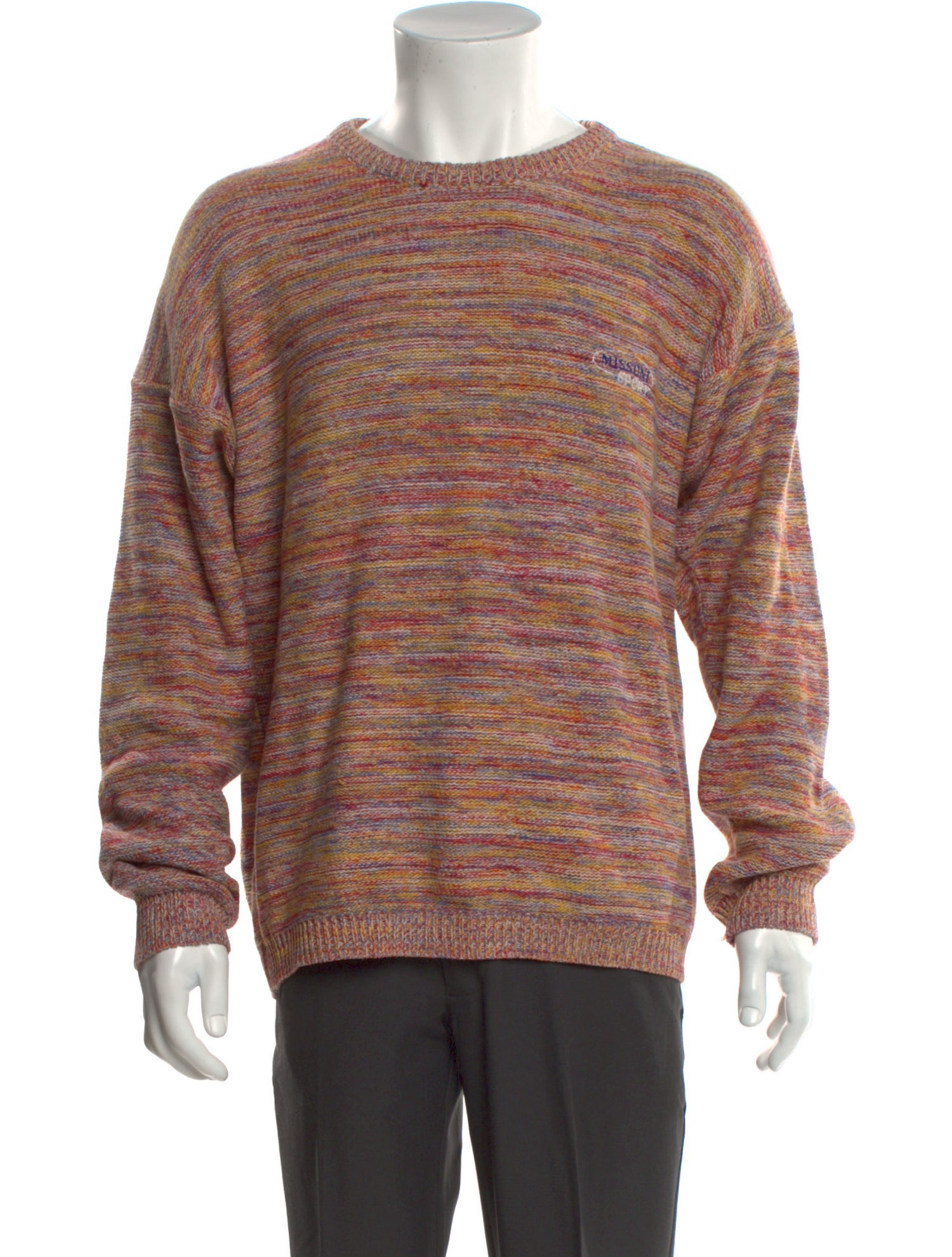 Missoni Sport Striped Crew Neck Pullover