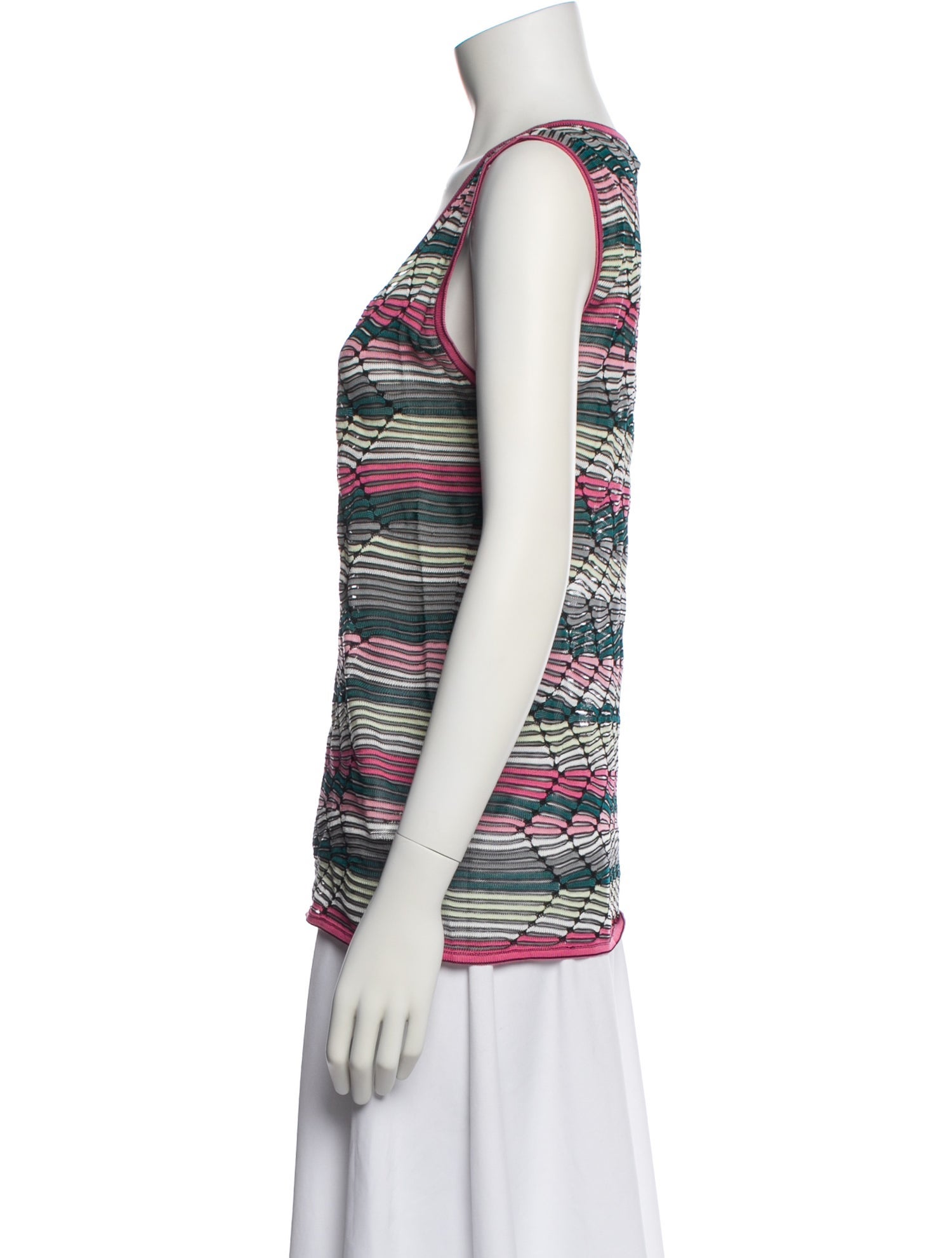 Missoni Sport Striped V-Neck Top