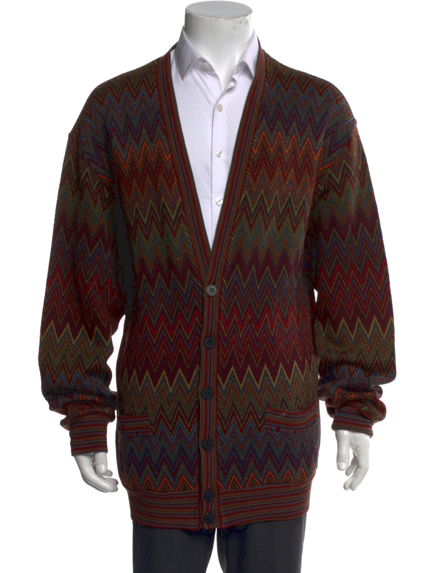 Missoni Sport Striped V-Neck Cardigan