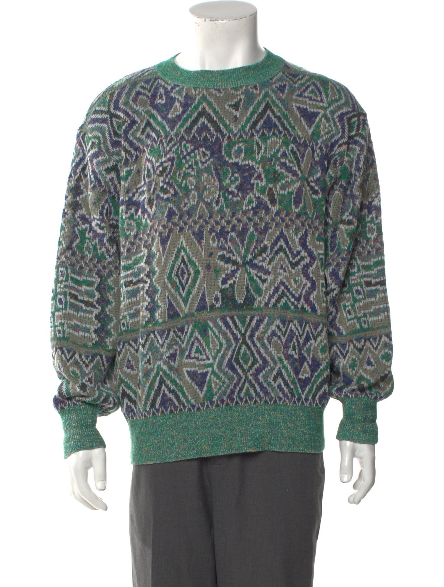 Missoni Sport Printed Crew Neck Pullover