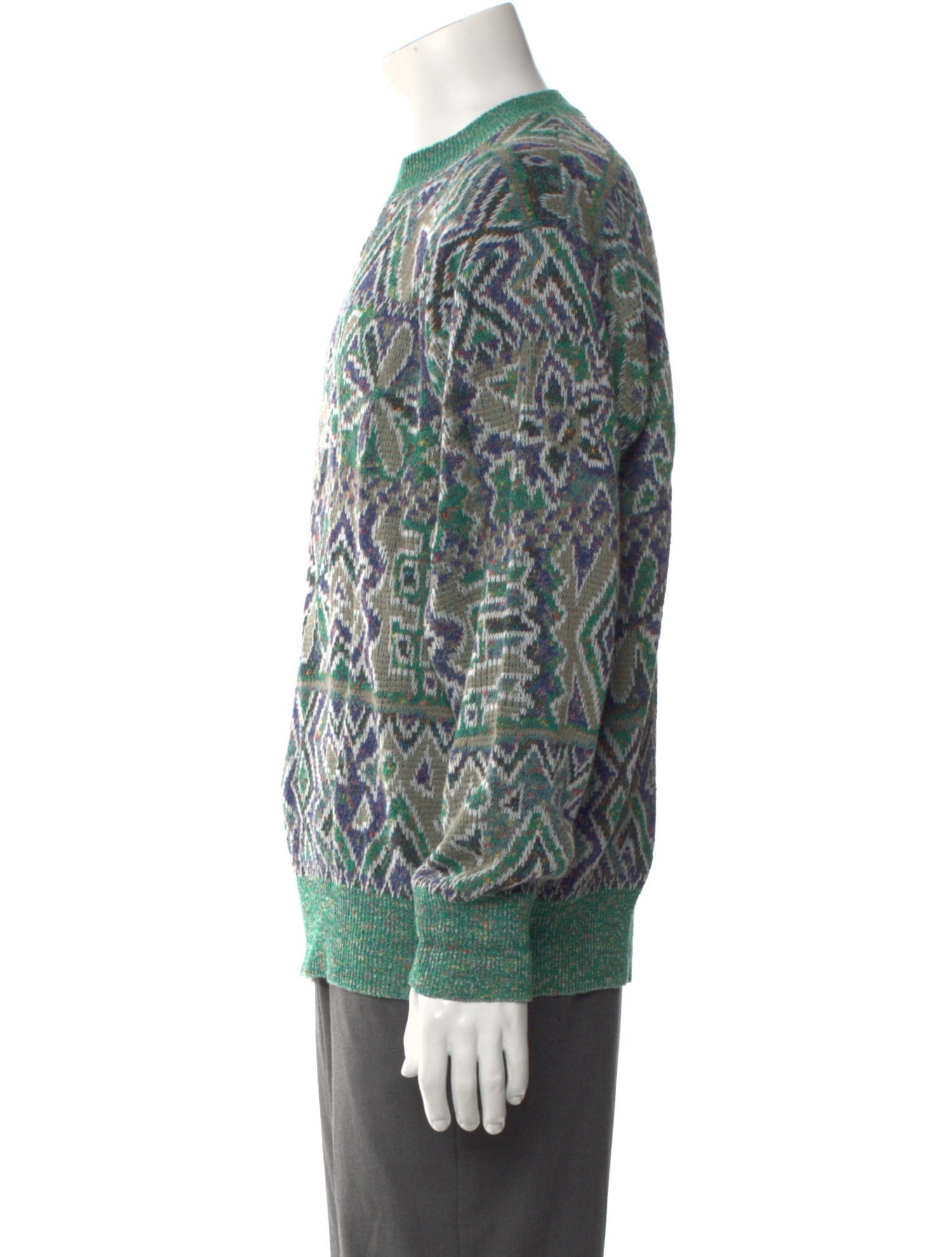 Missoni Sport Printed Crew Neck Pullover