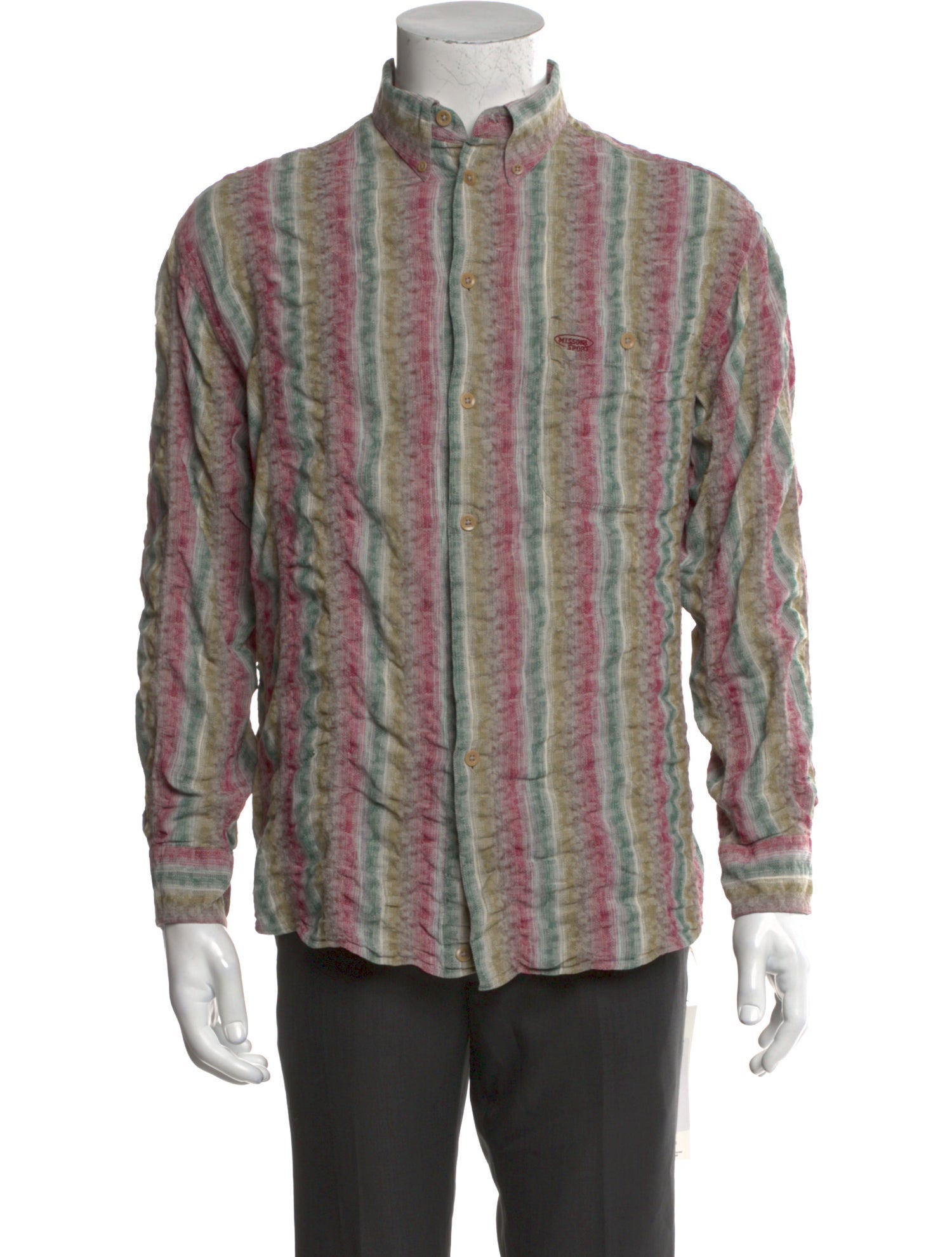 Missoni Sport Plaid Print Long Sleeve Shirt