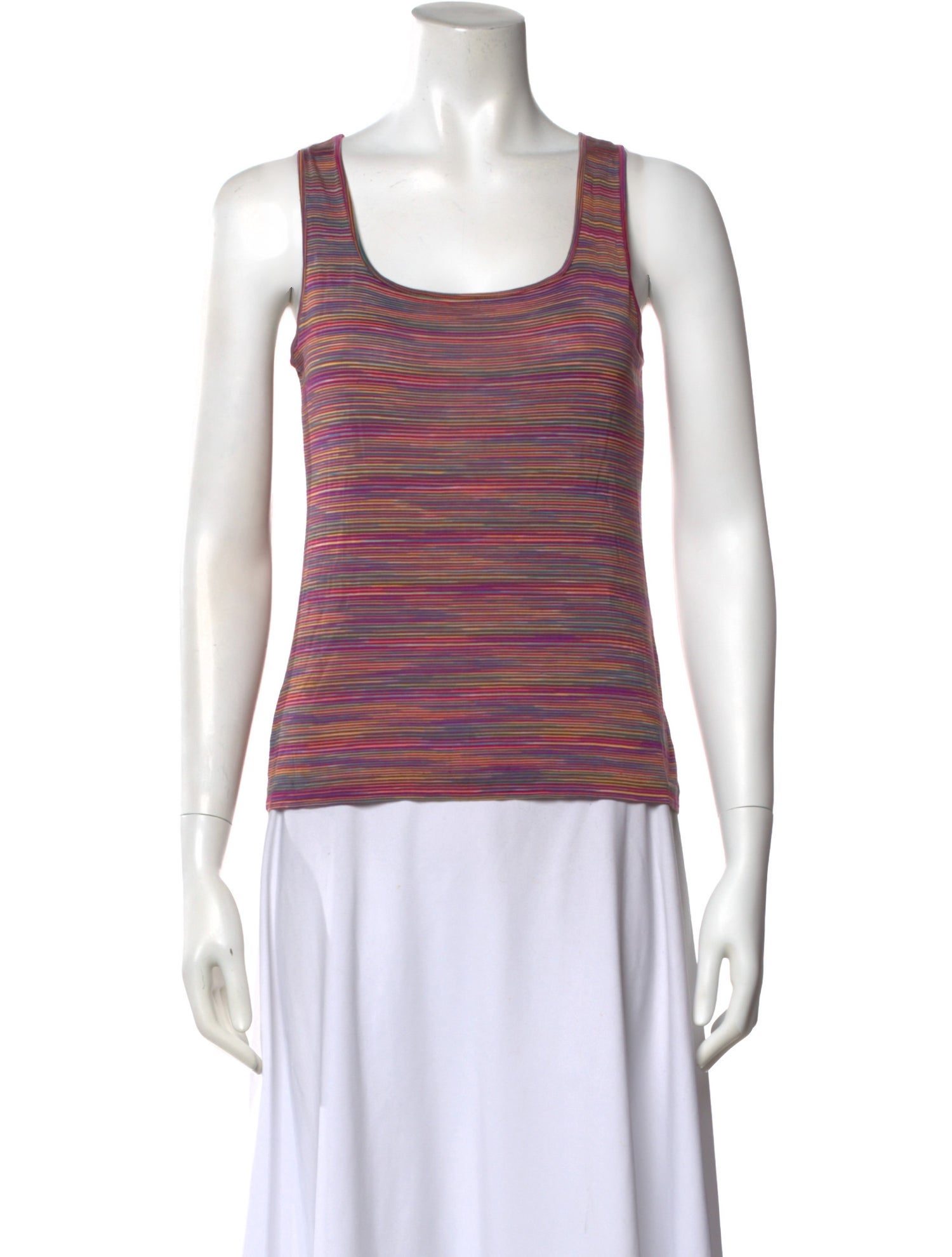 Missoni Sport Striped Scoop Neck Top