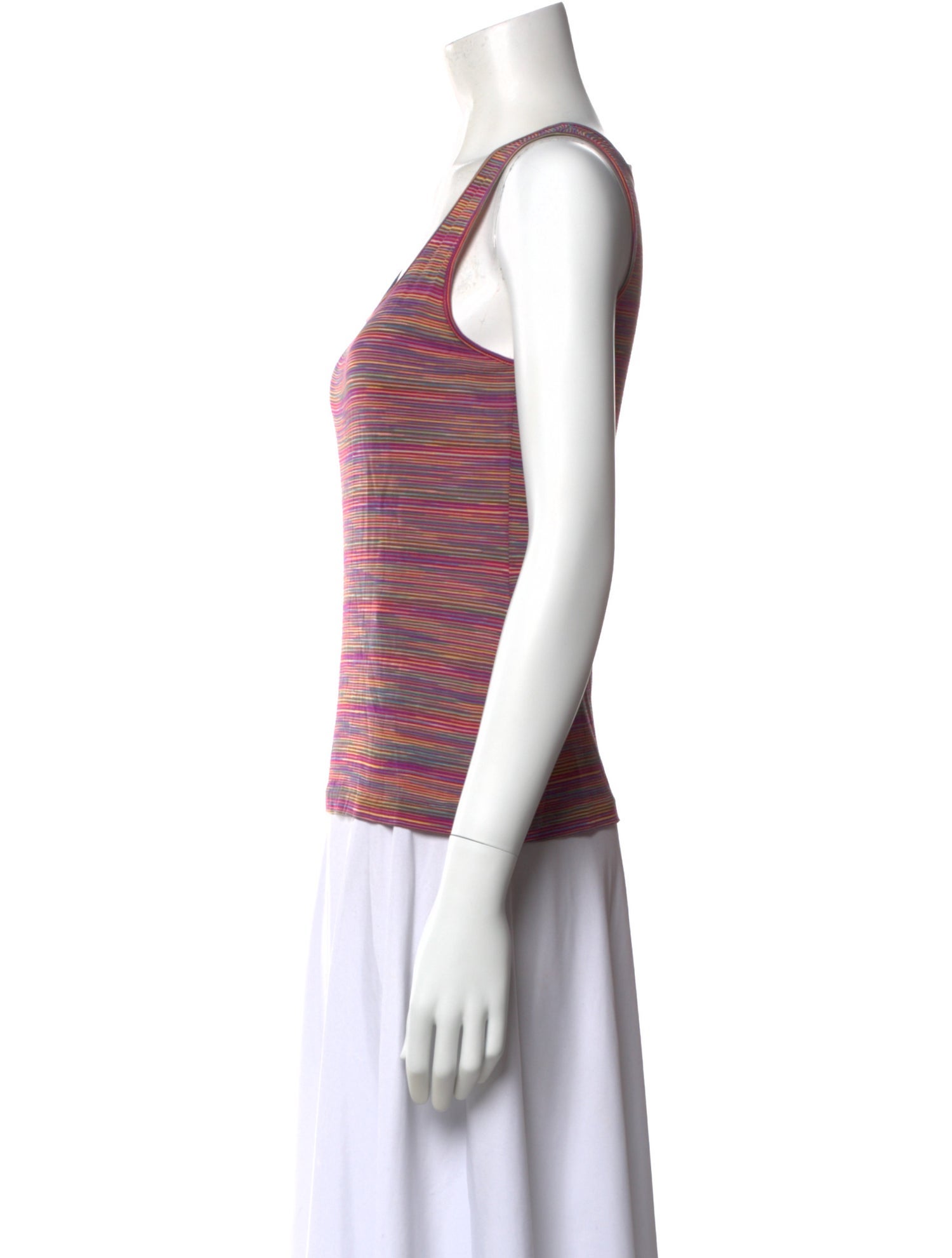 Missoni Sport Striped Scoop Neck Top