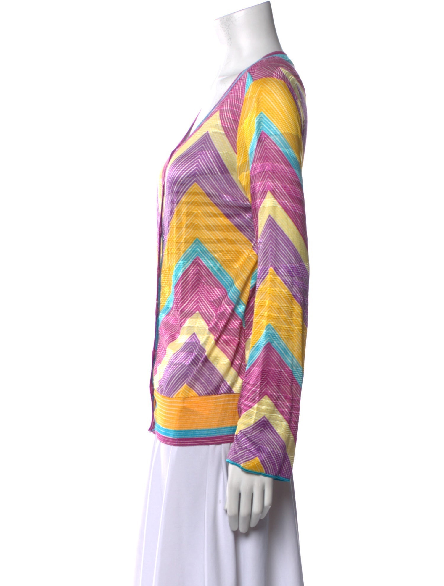 Missoni Sport Printed V-Neck Sweater