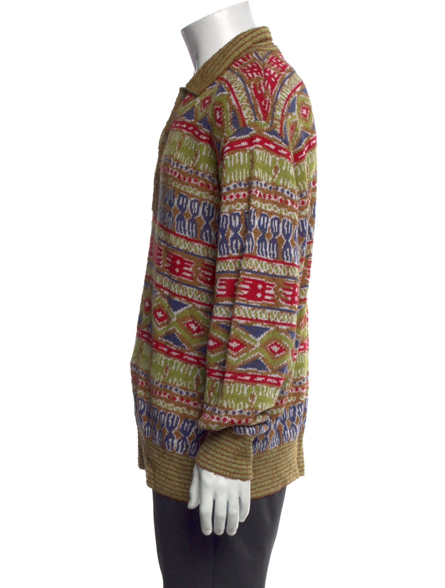 Missoni Sport Printed Mock Neck Polo Sweater