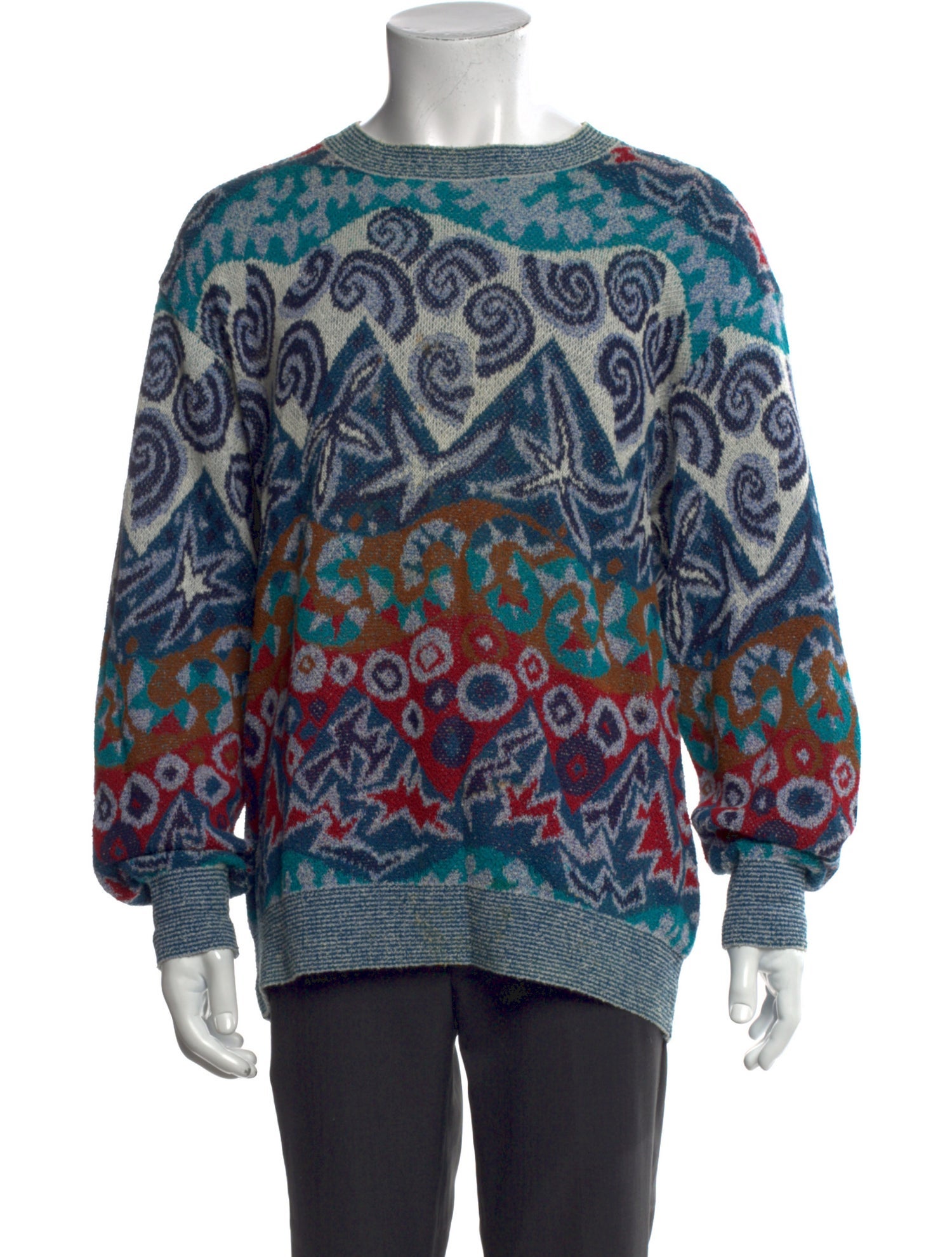 Missoni Sport Printed Crew Neck Pullover