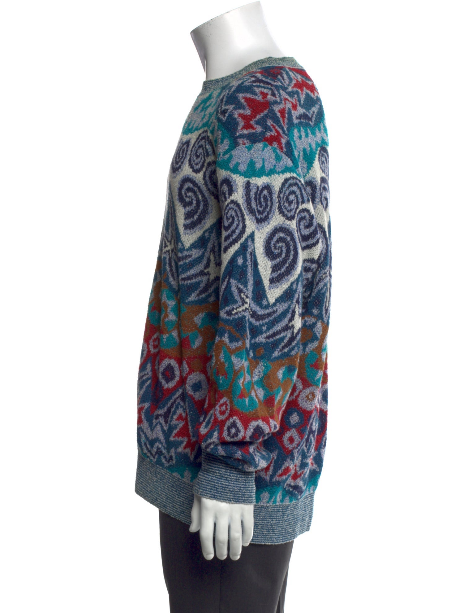 Missoni Sport Printed Crew Neck Pullover