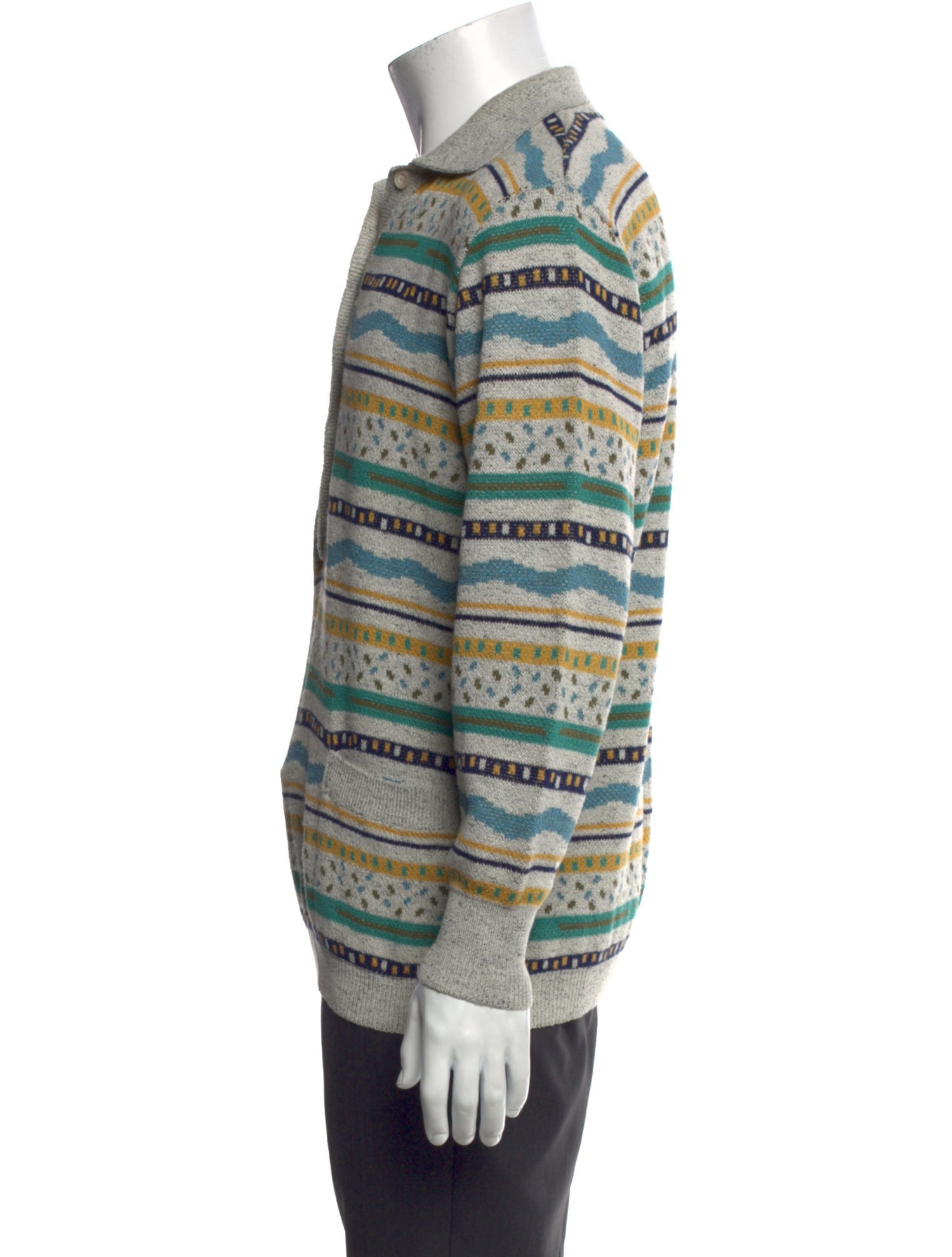 Missoni Sport Striped Collar Polo Sweater