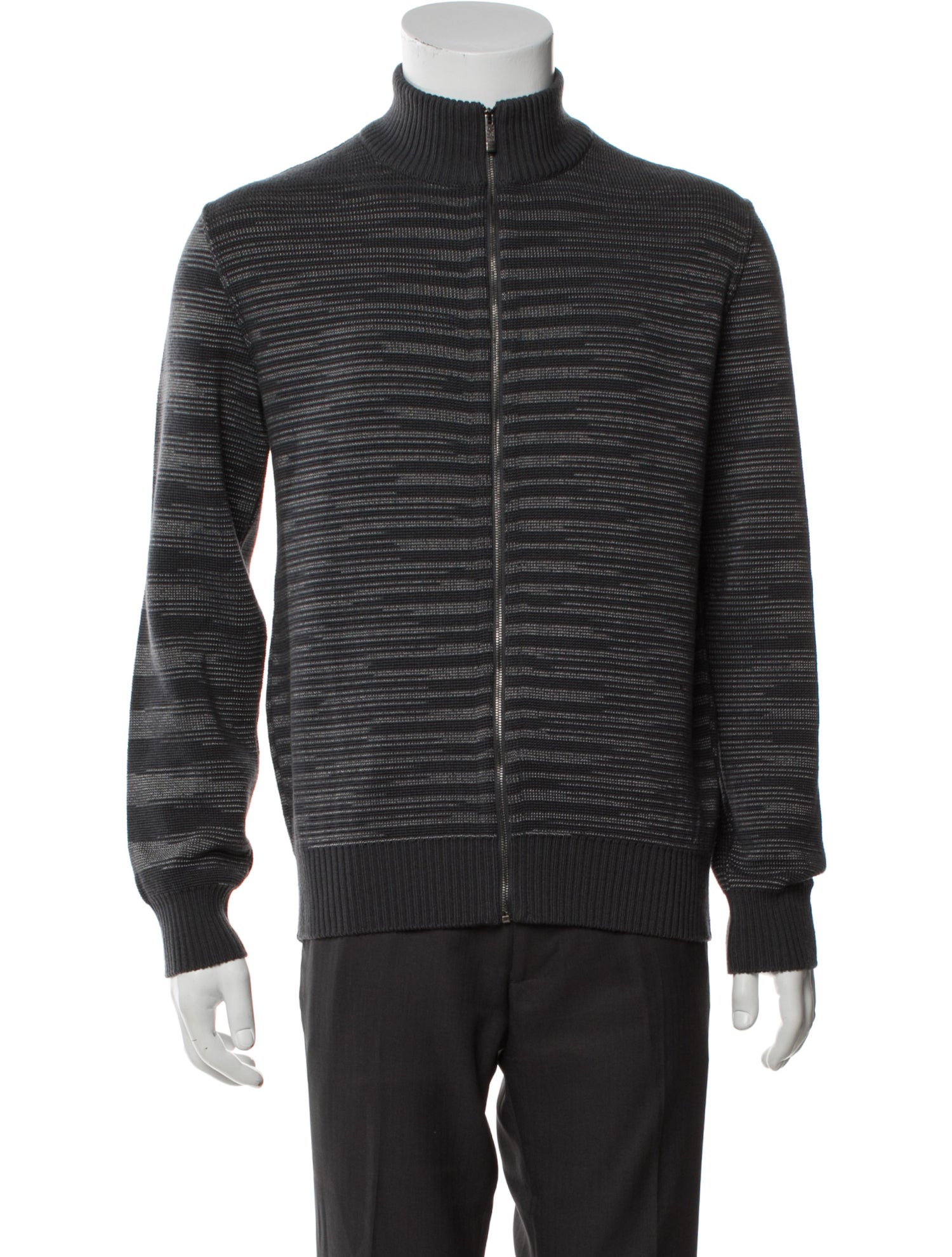 Missoni Sport Wool Striped Bomber Jacket