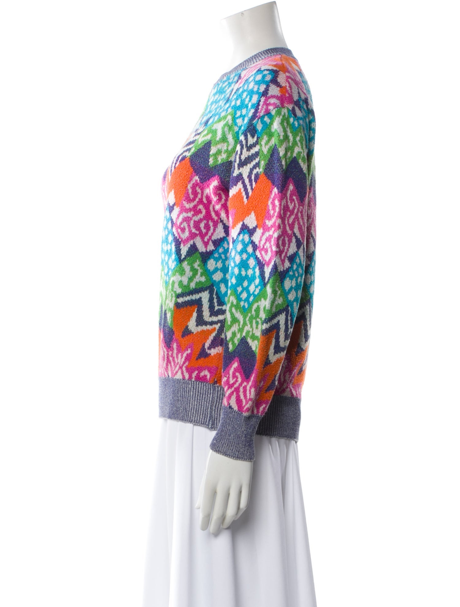 Missoni Sport Printed Crew Neck Sweater