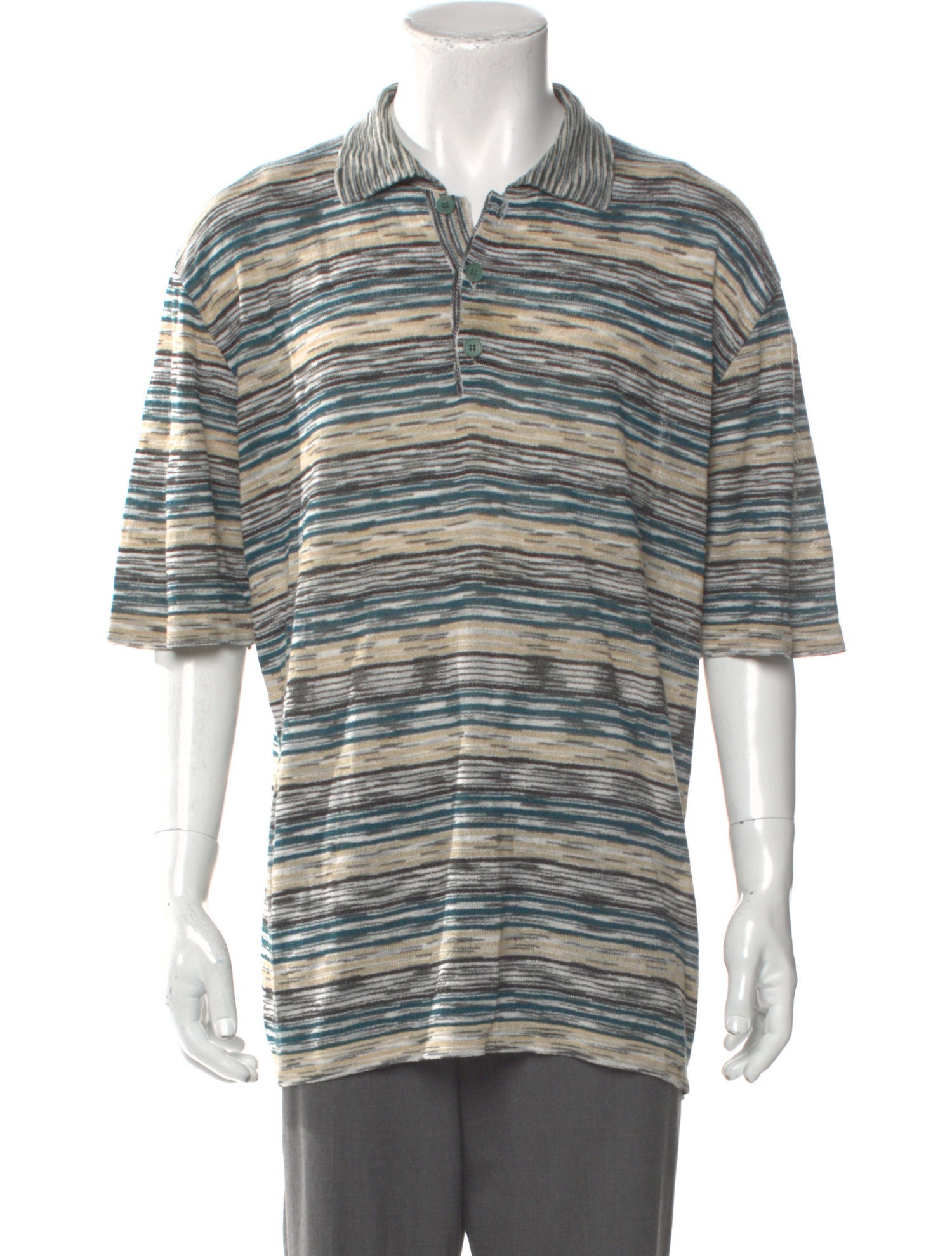 Missoni Sport Striped Short Sleeve Shirt