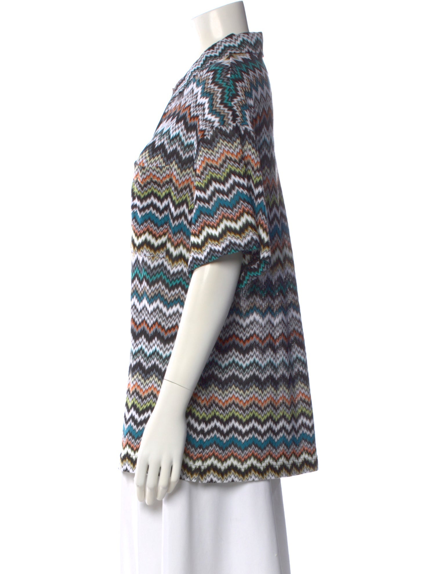 Missoni Sport Striped Short Sleeve Polo