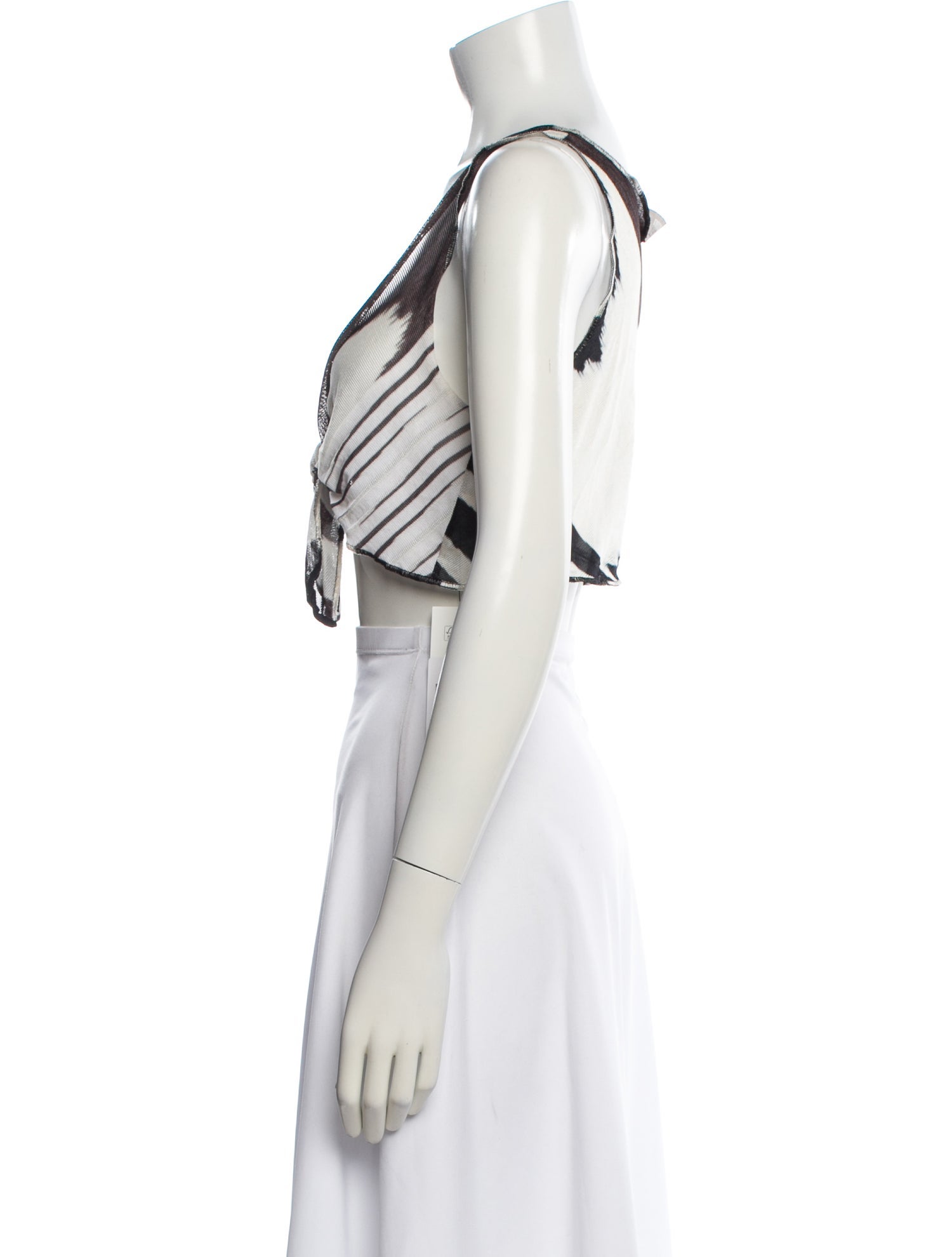 Missoni Sport Patterned V-Neck Crop Top
