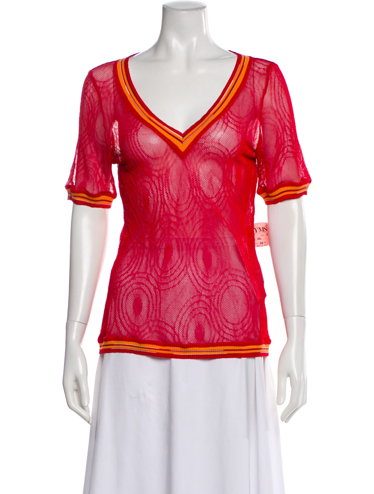 Missoni Sport Patterned V-Neck Top w/ Tags