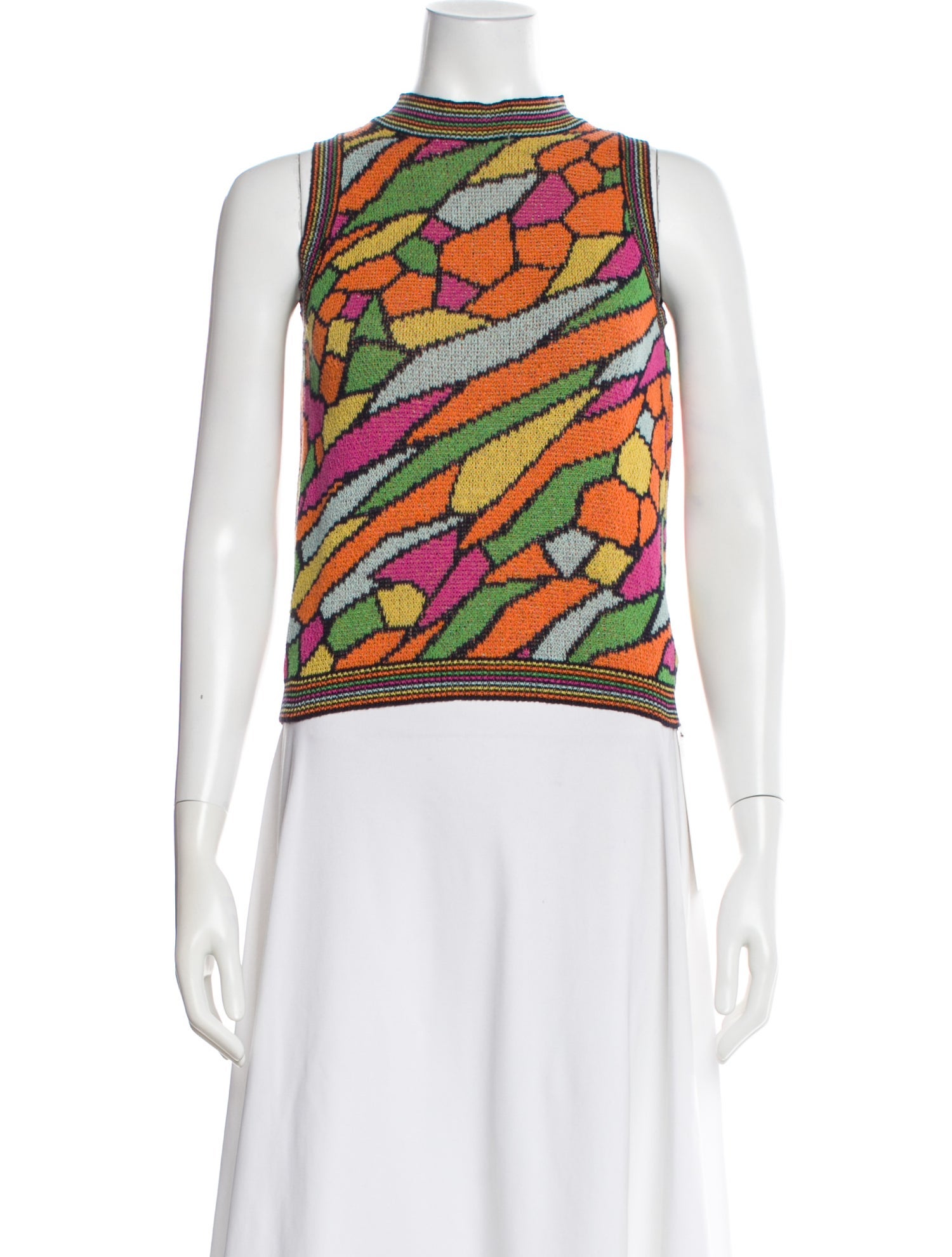 Missoni Sport Patterned Mock Neck Top