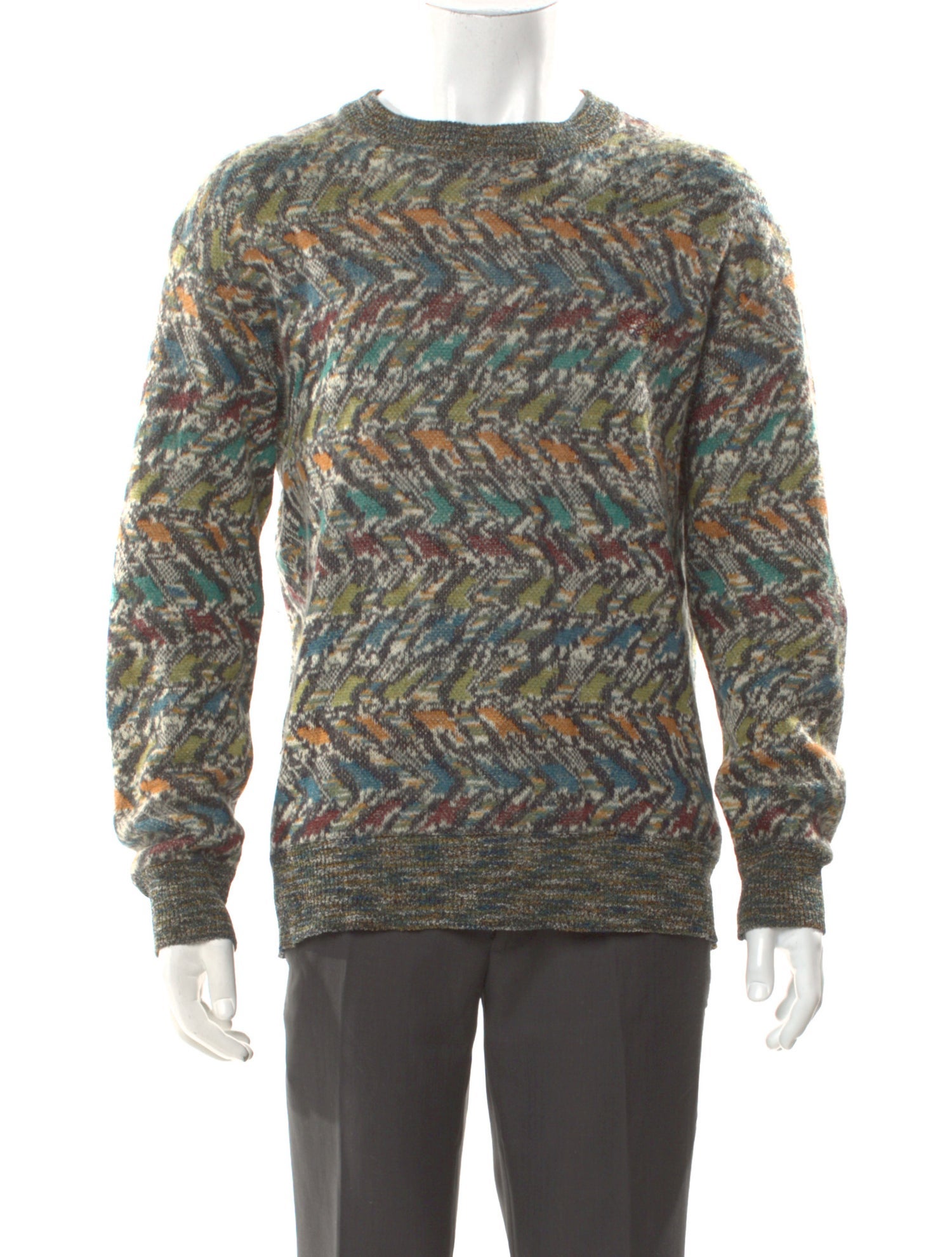 Missoni Sport Tweed Pattern Crew Neck Pullover