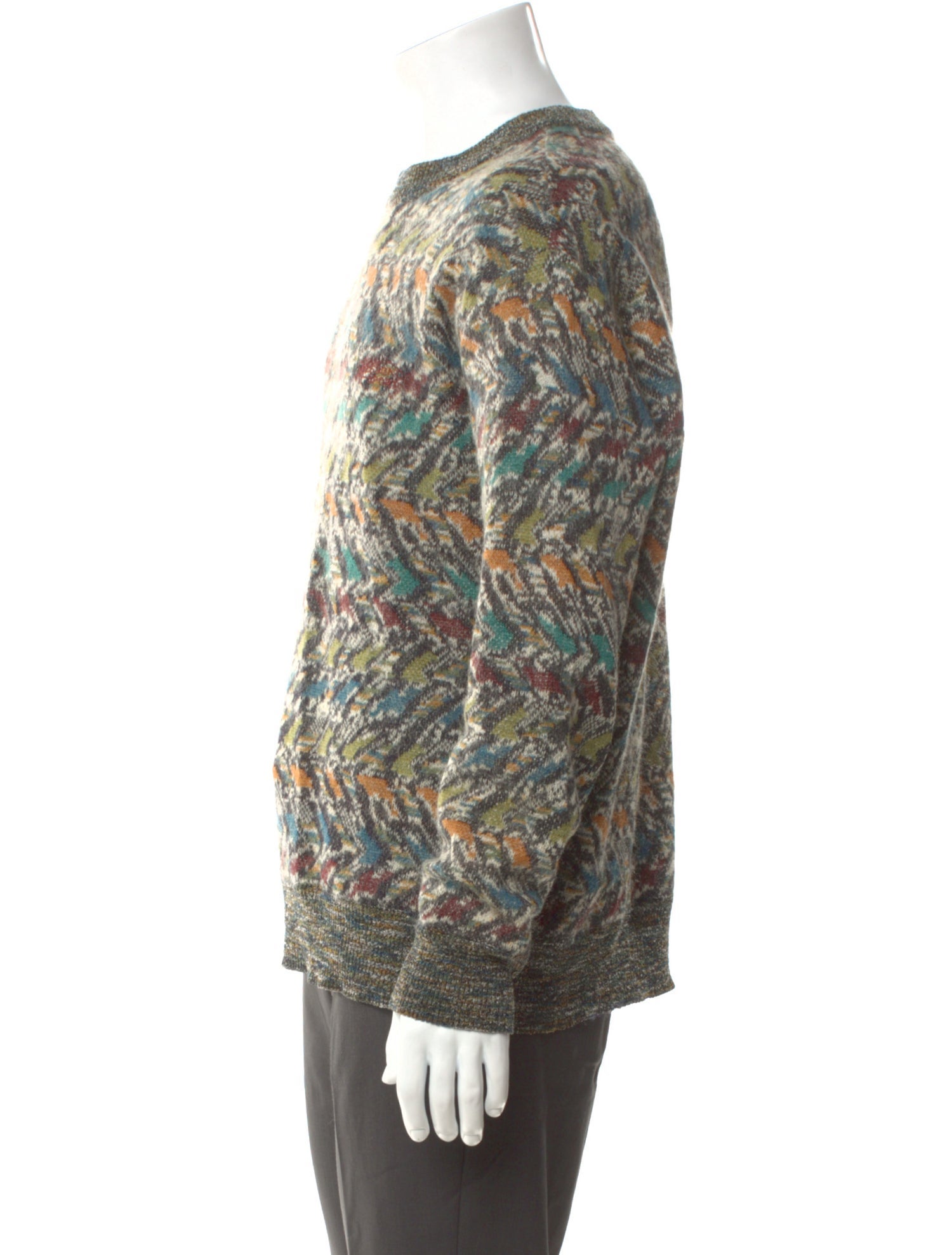 Missoni Sport Tweed Pattern Crew Neck Pullover