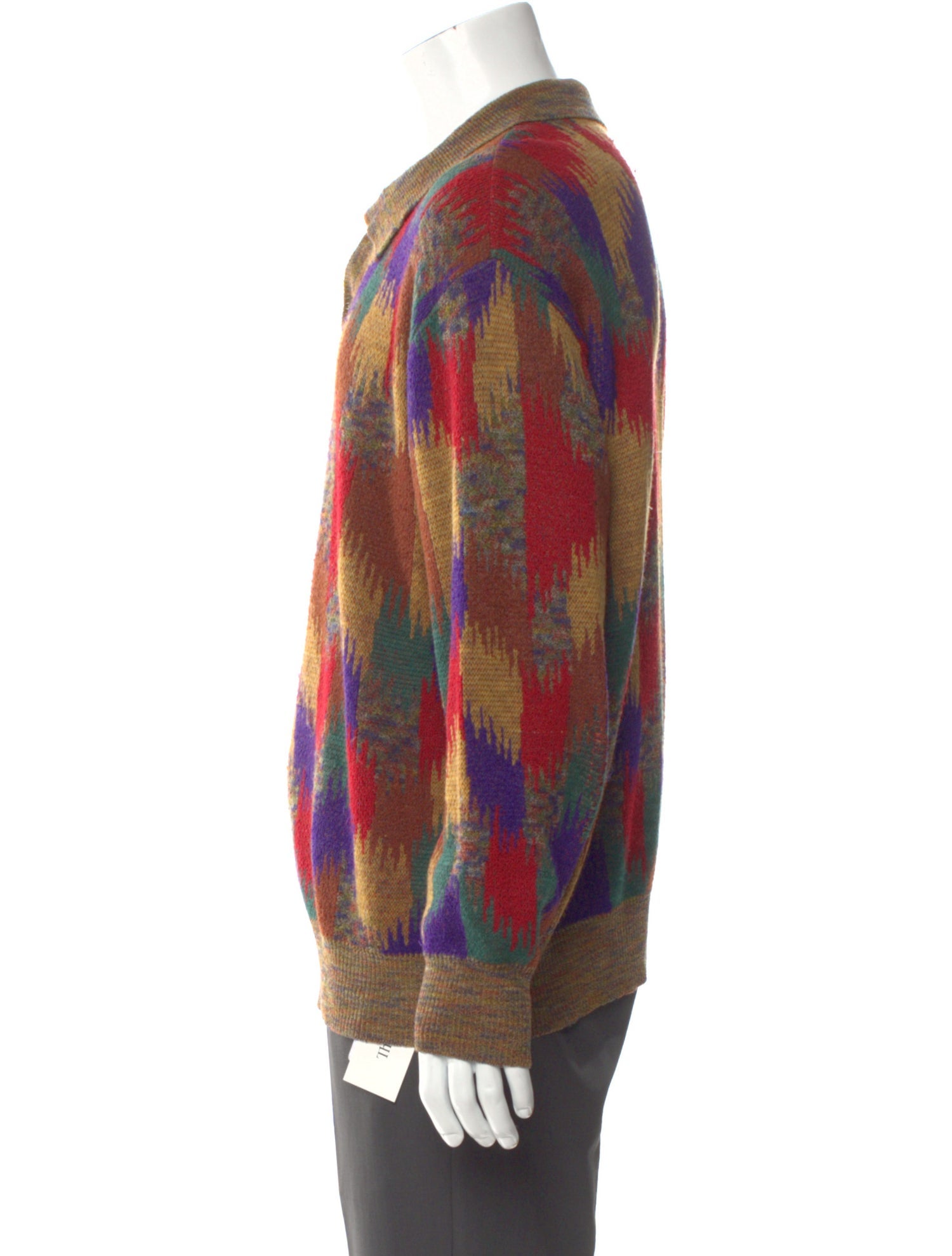 Missoni Sport Printed Crew Neck Polo Sweater