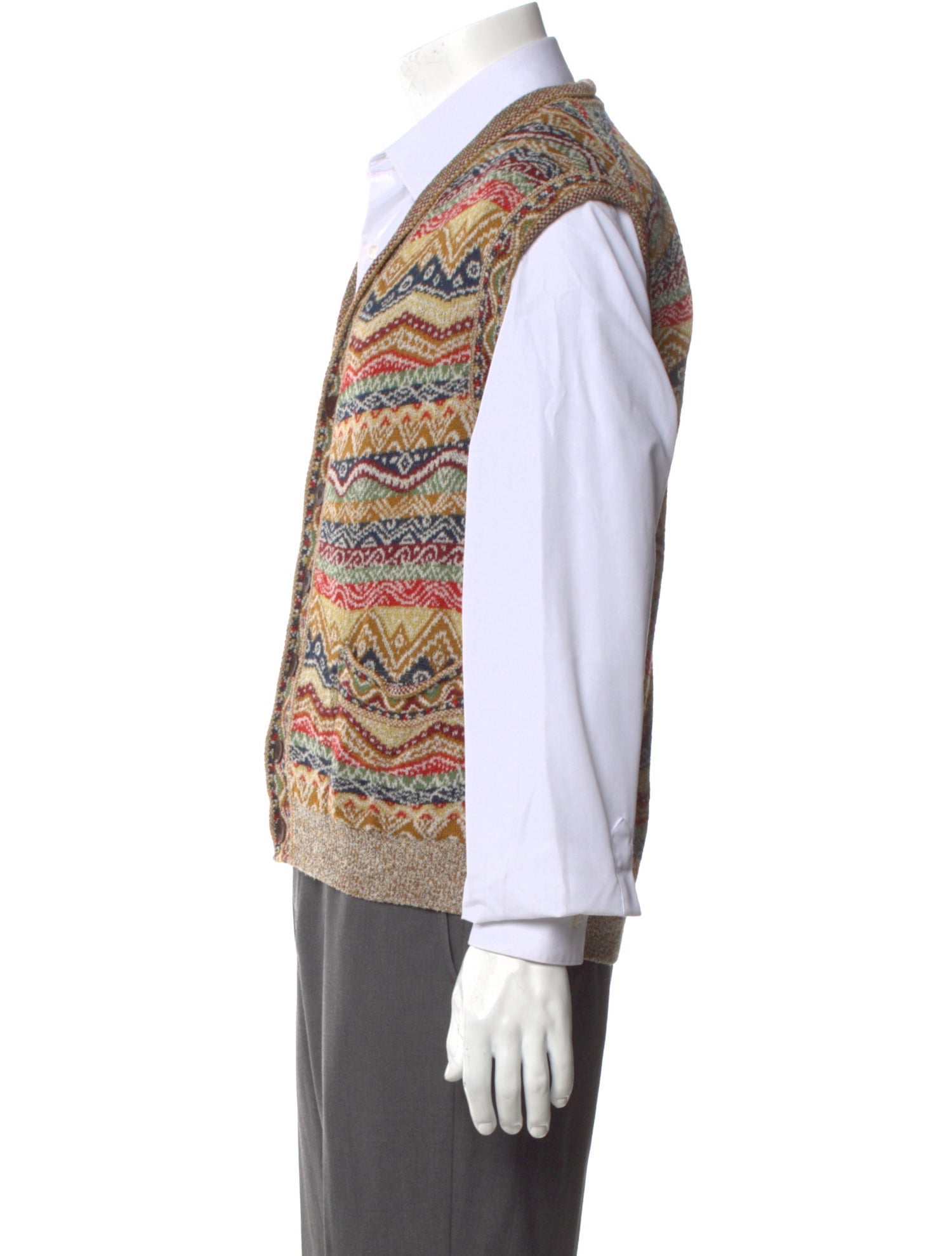 Missoni Sport Printed V-Neck Sweater Vest