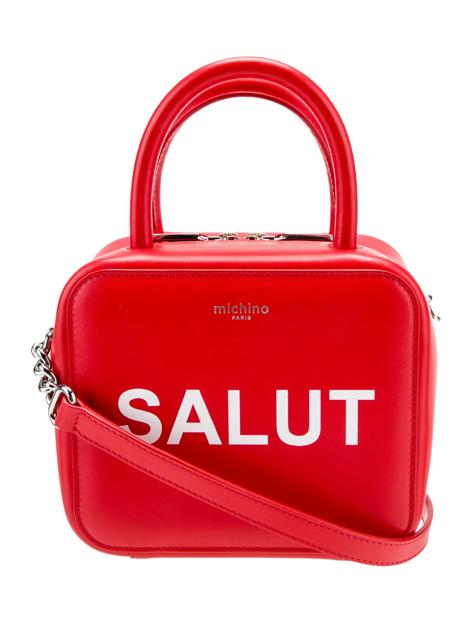 michino PARIS ミチノパリSQUARIT MINI Michino Paris Squarit Mini Bag - Red Crossbody Bags, Handbags