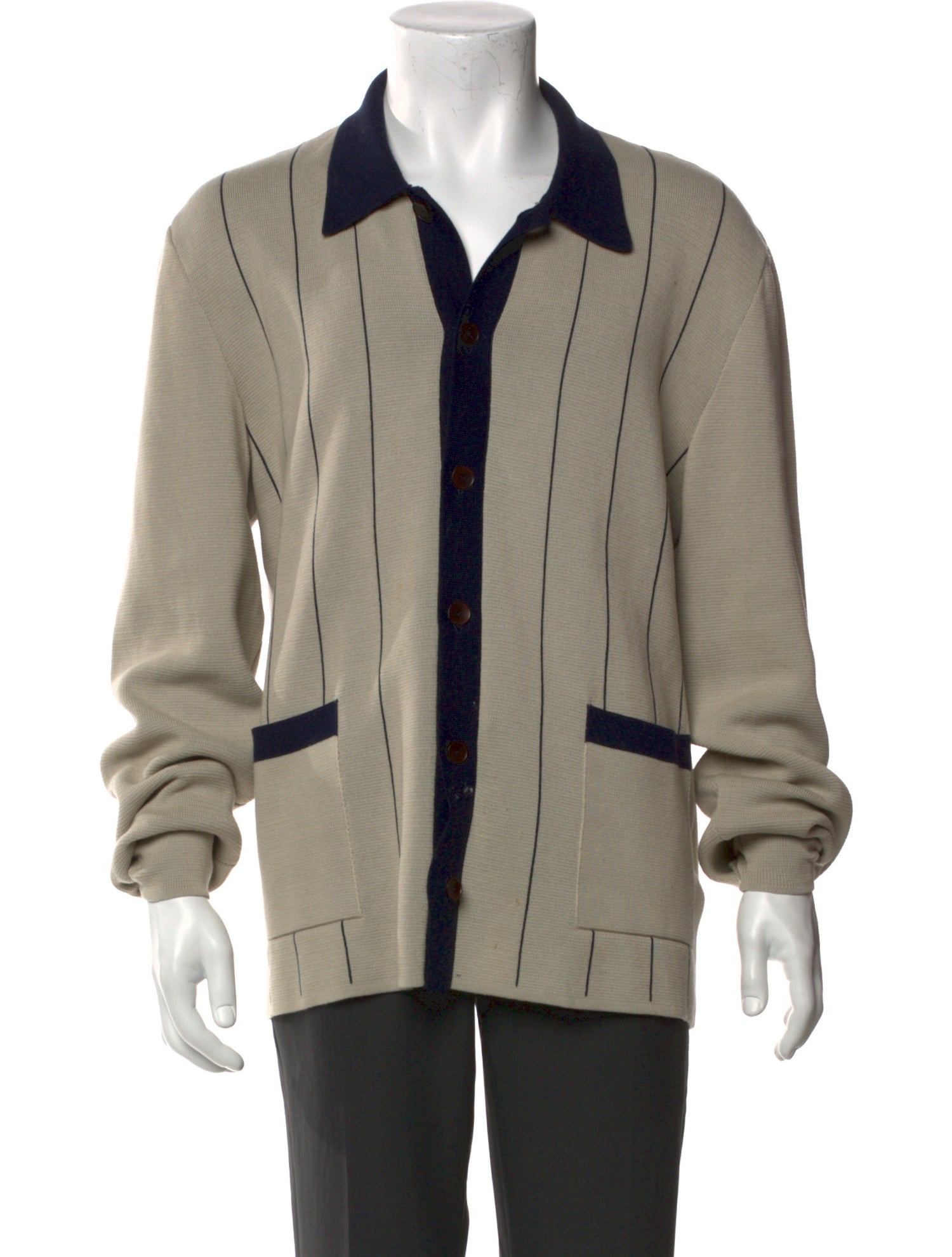 Mr. Porter Striped Collar Cardigan