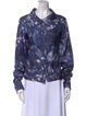 Maria Elena Villamil Silk Tie-Dye Print Button-Up Top