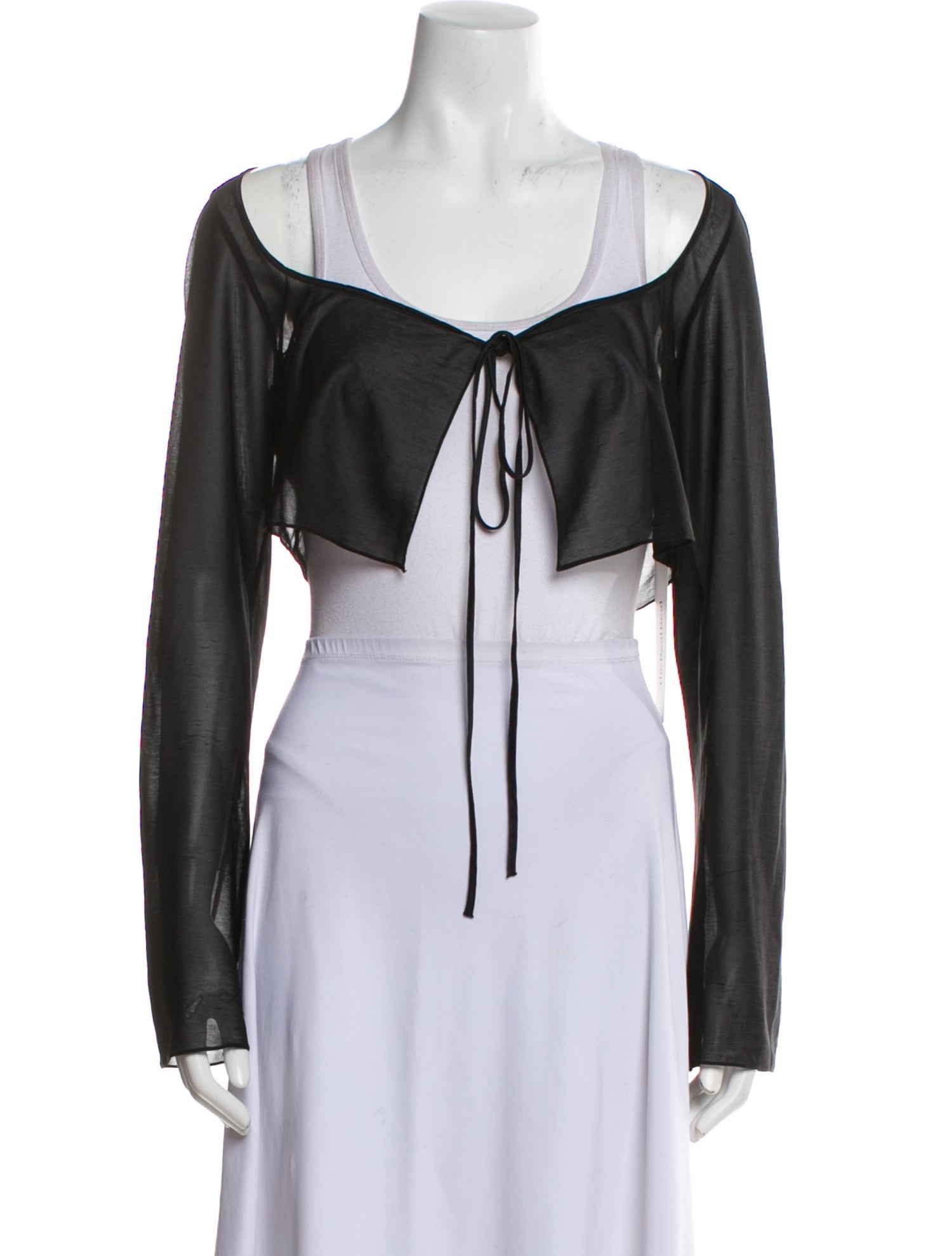 Mirror Palais V-Neck Long Sleeve Crop Top