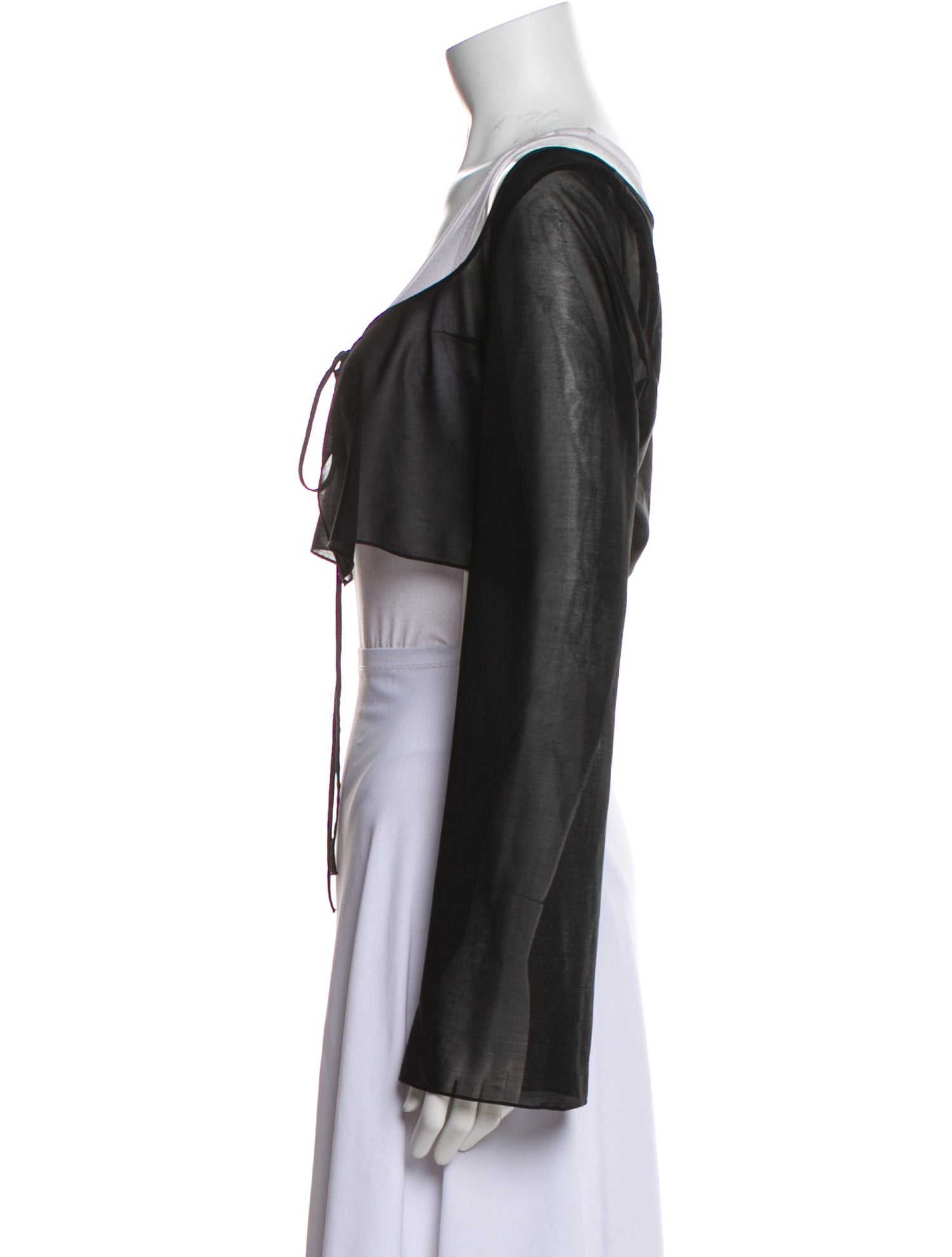 Mirror Palais V-Neck Long Sleeve Crop Top