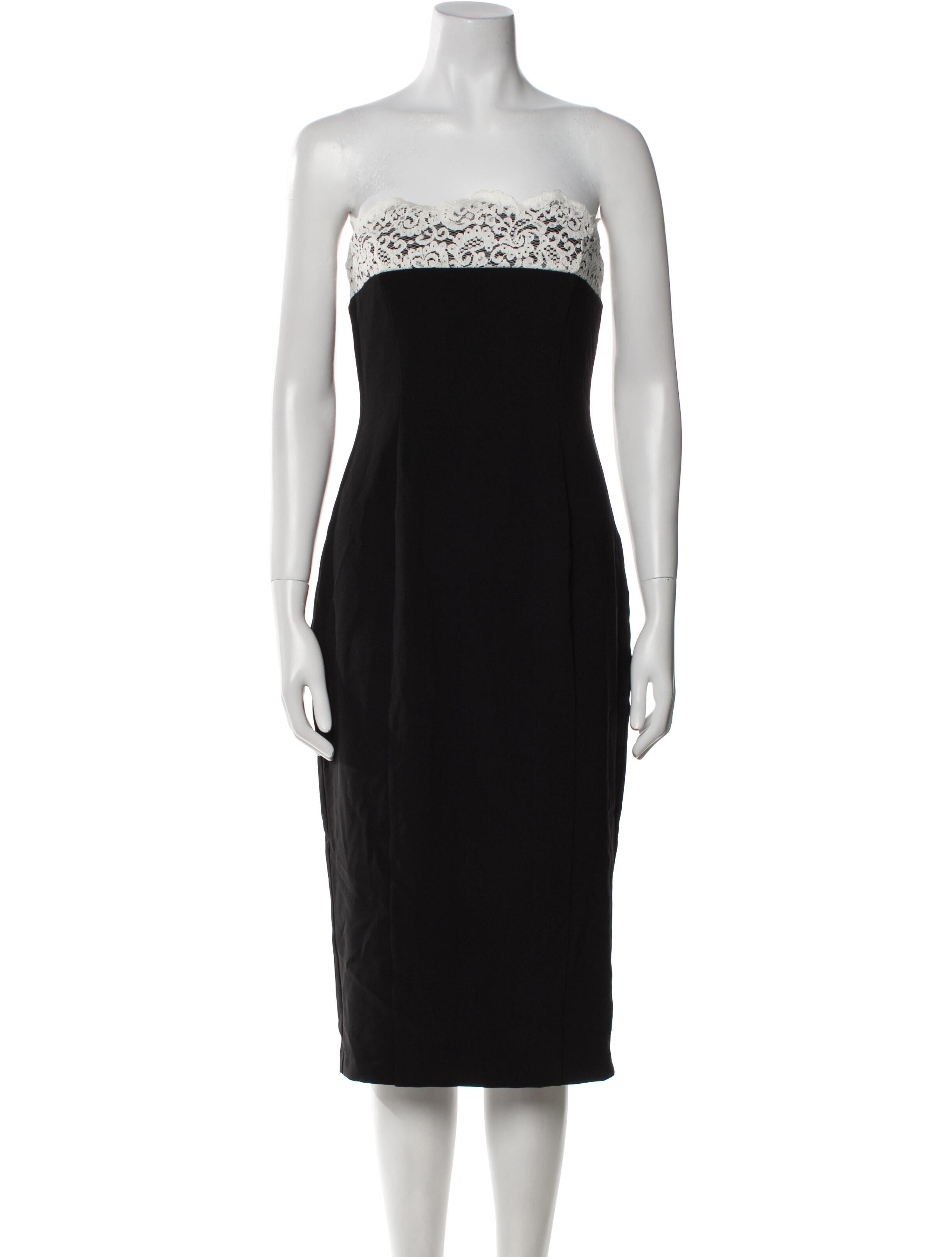 Mirror Palais Strapless Midi Length Dress