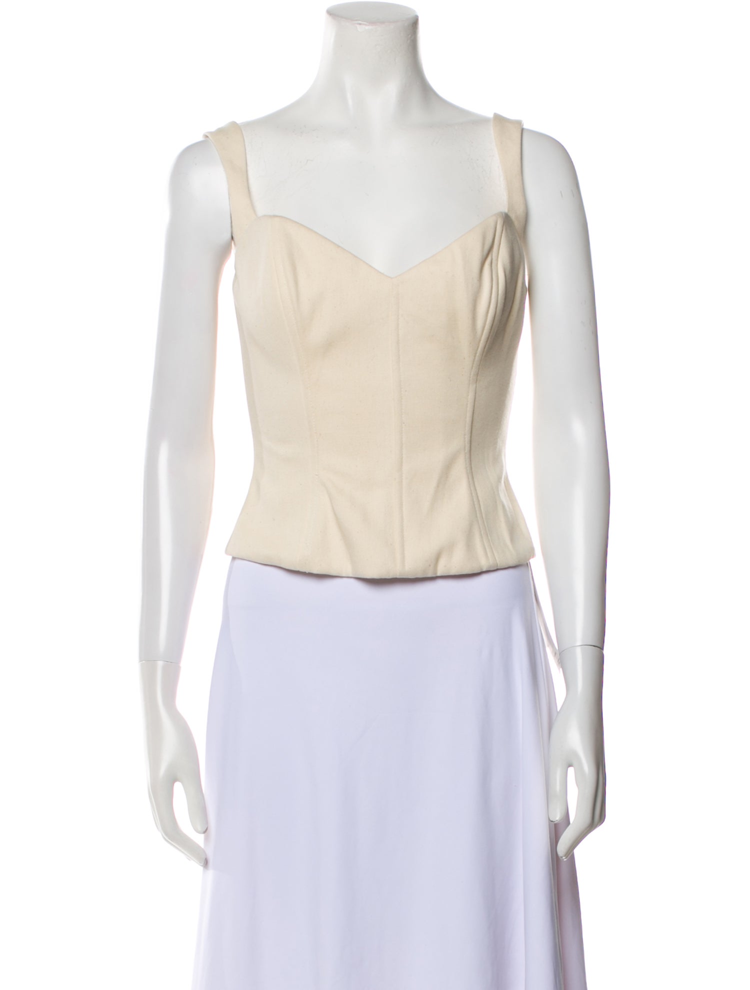 Mirror Palais V-Neck Sleeveless Crop Top