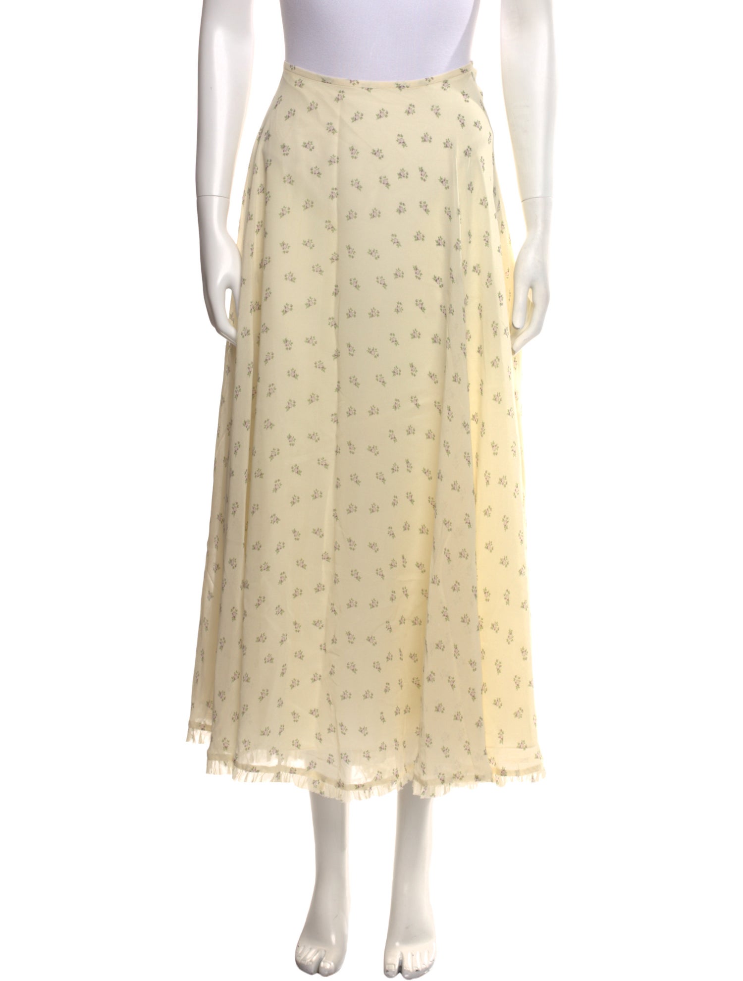 Mirror Palais Silk Midi Length Skirt