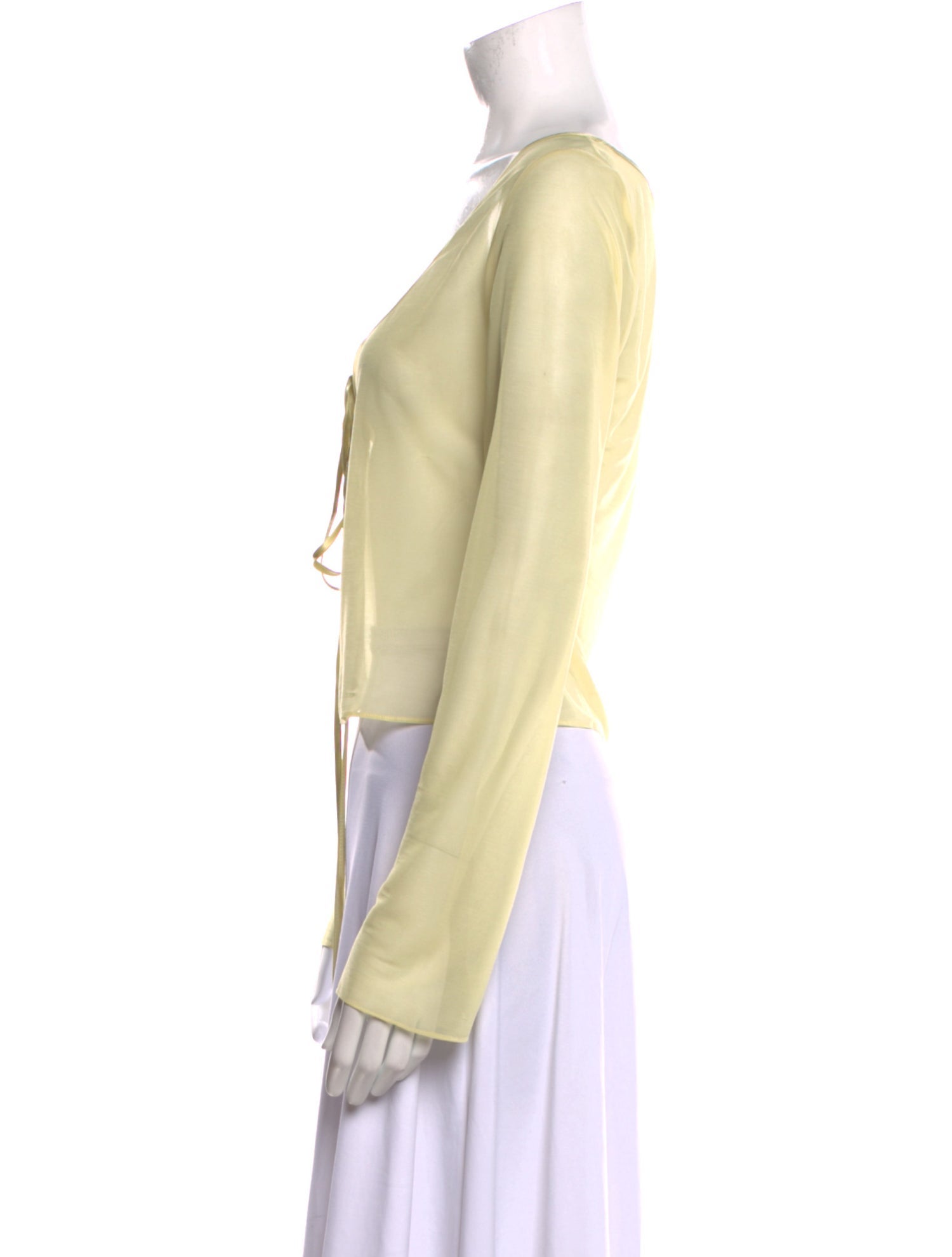 Mirror Palais Silk V-Neck Crop Top