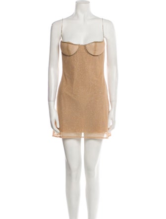 Mirror Palais Square Neckline Mini Dress