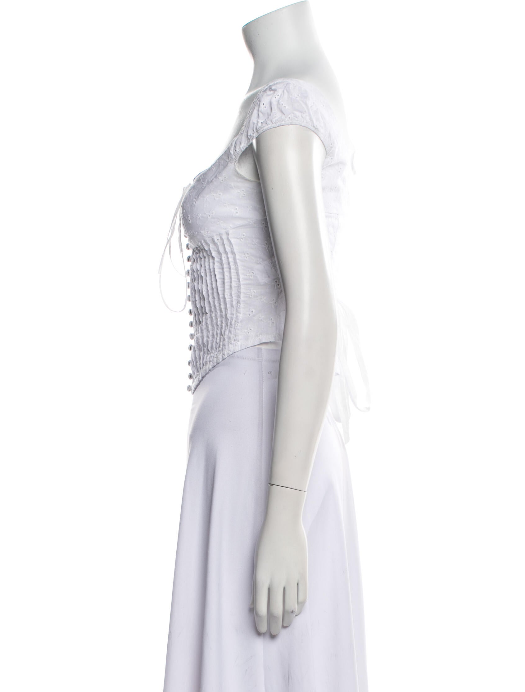 Mirror Palais Plaid Print Square Neckline Crop Top