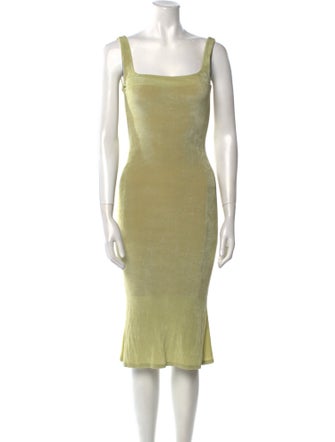 Mirror Palais Square Neckline Midi Length Dress