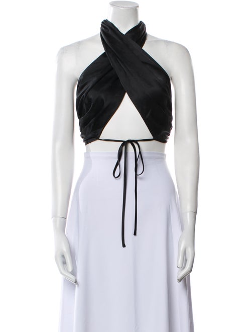 Mirror Palais Halterneck Sleeveless Crop Top